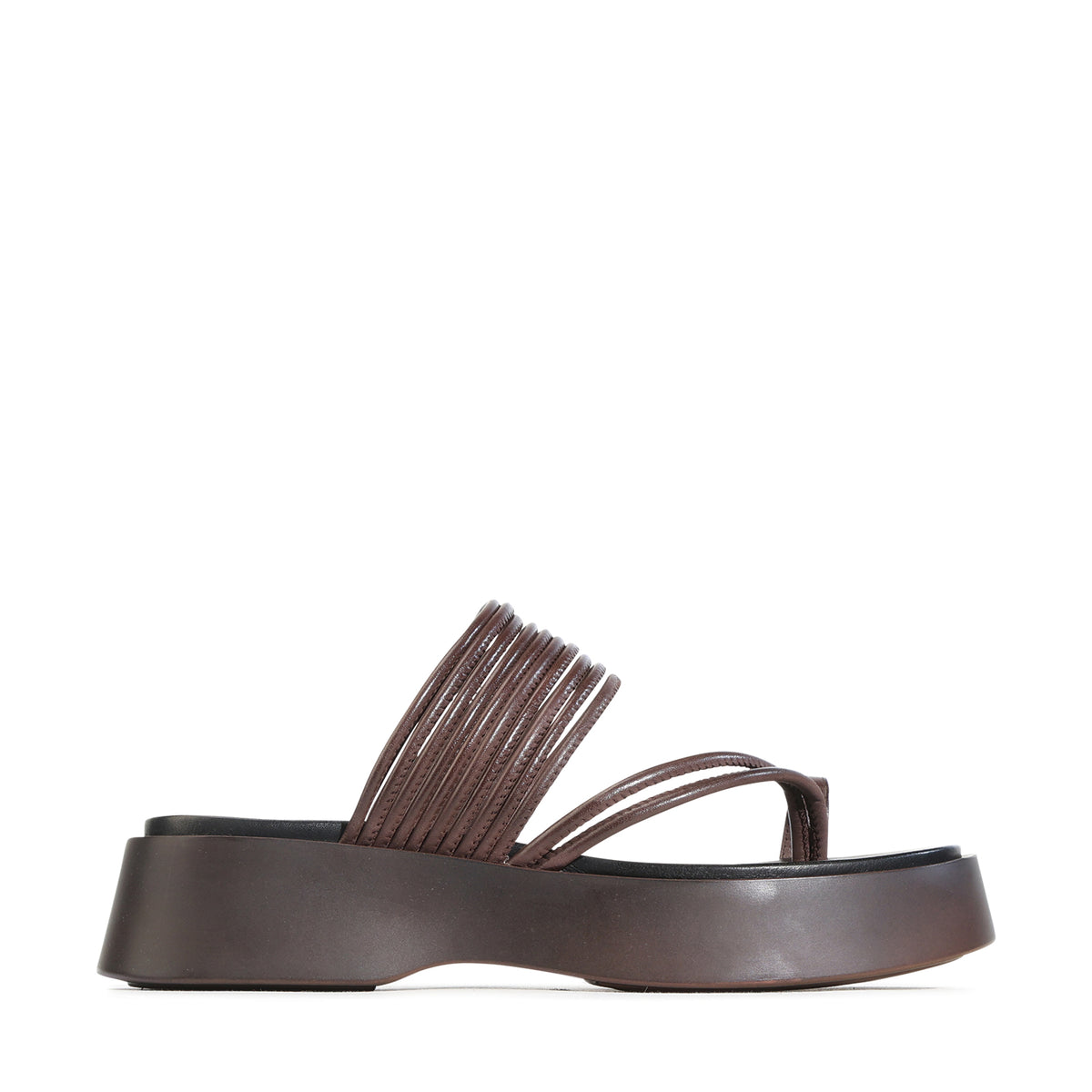 EOS Footwear Bari Leather Flatform Slide in Chestnut
#Color_chestnut