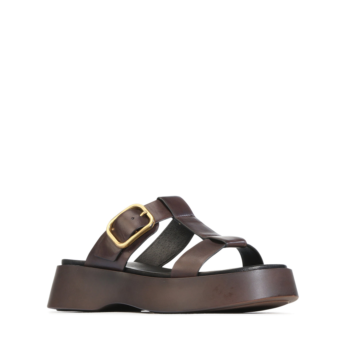 EOS Footwear Baria Leather Flatform Slide in Chestnut
#Color_chestnut