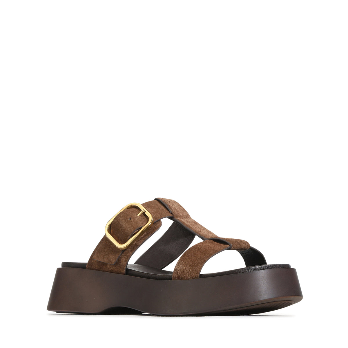 EOS Footwear Baria Leather Flatform Slide in Pecan-suede
#Color_pecan-suede