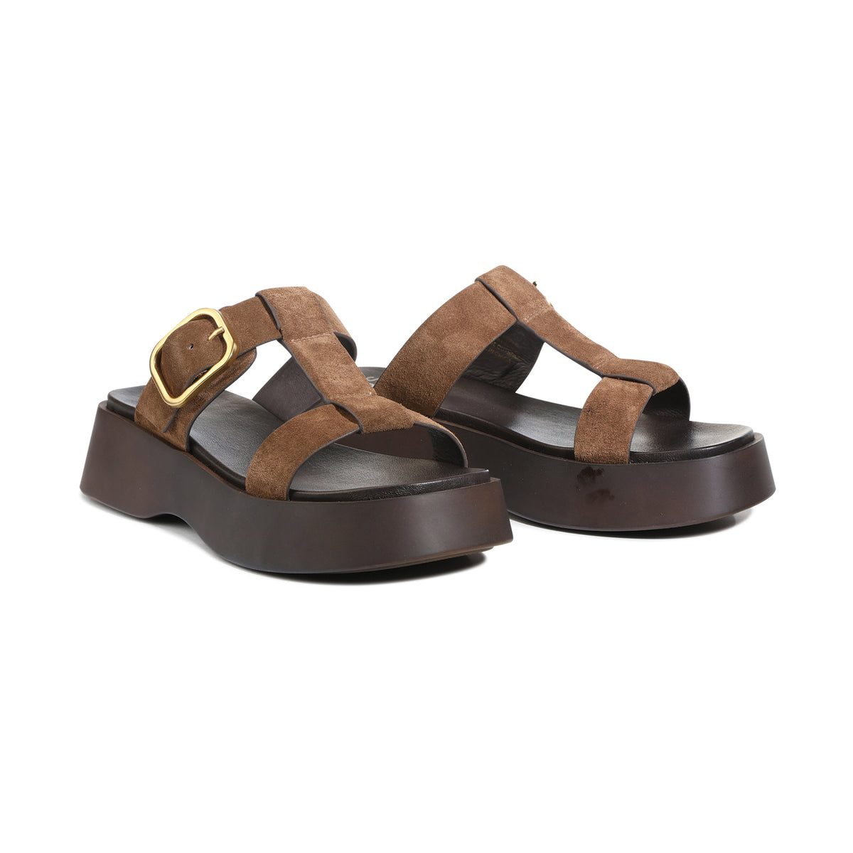 EOS Footwear Baria Leather Flatform Slide in Pecan-suede
#Color_pecan-suede