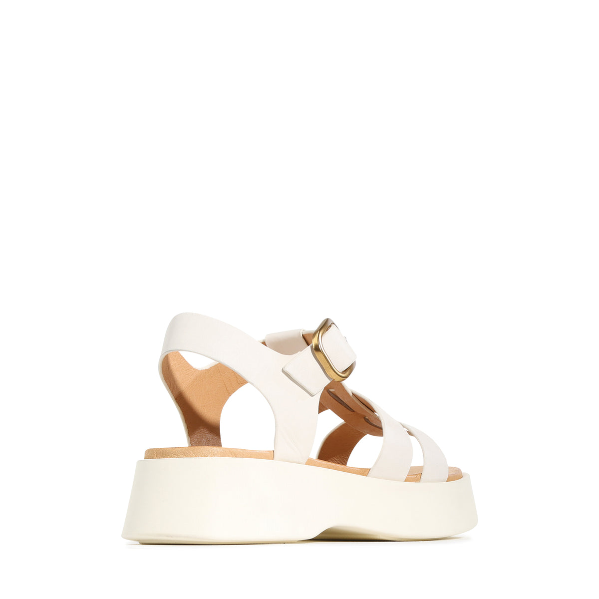 EOS Footwear Bario Leather Sandal in Bone
#Color_bone