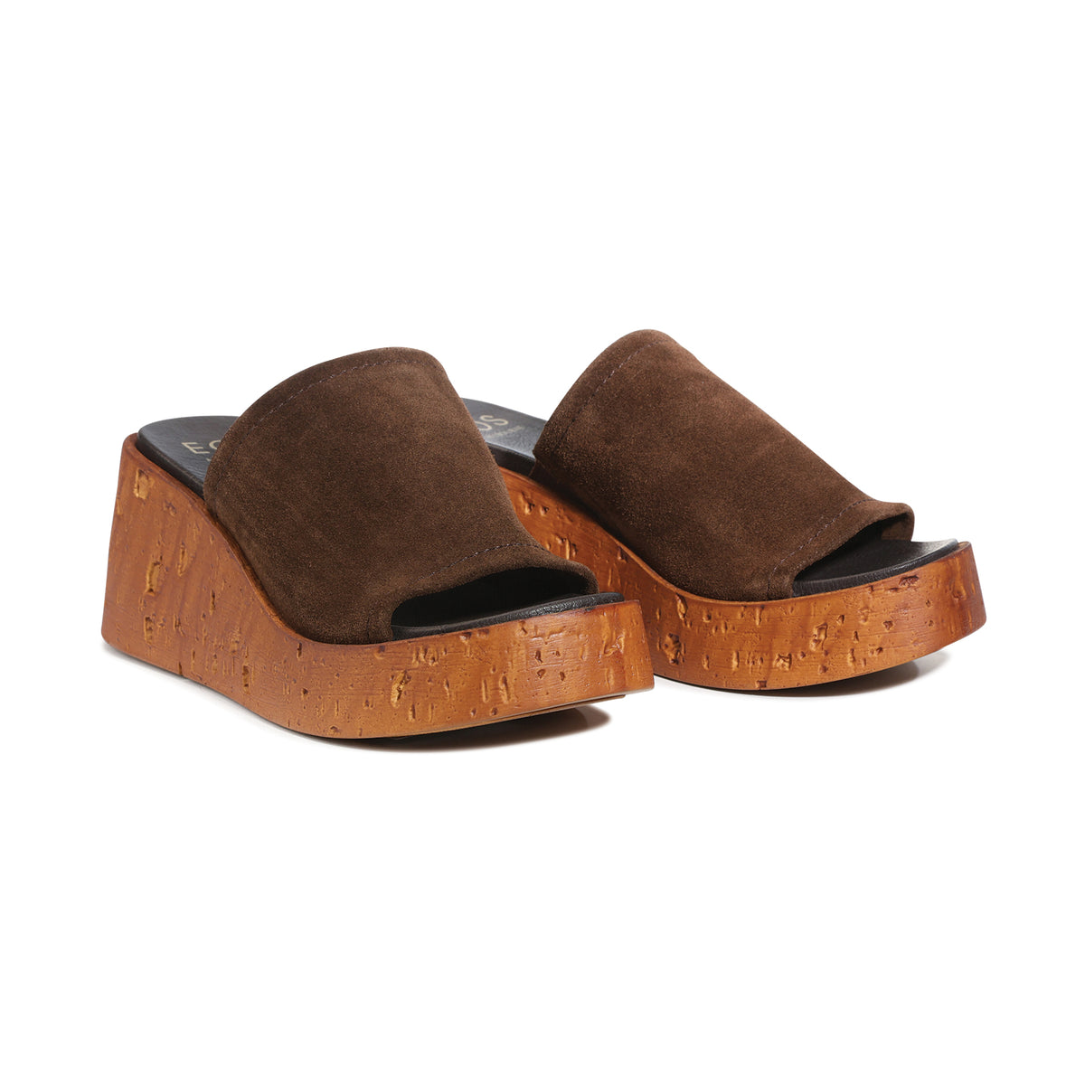 EOS Footwear Caria Leather Slide in Chestnut-suede
#Color_Chestnut-suede
