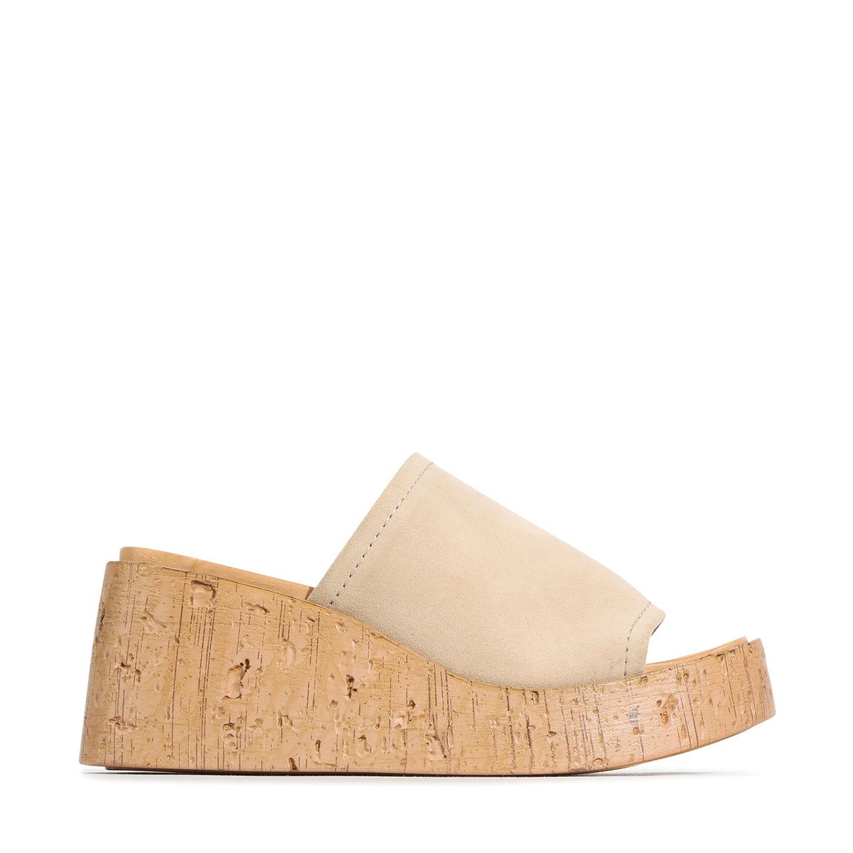 EOS Footwear Caria Leather Slide in Sand-suede
#Color_sand-suede