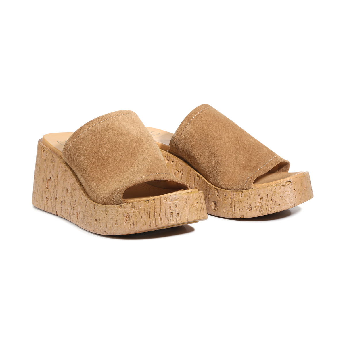 EOS Footwear Caria Leather Slide in Tan-suede
#Color_tan-suede