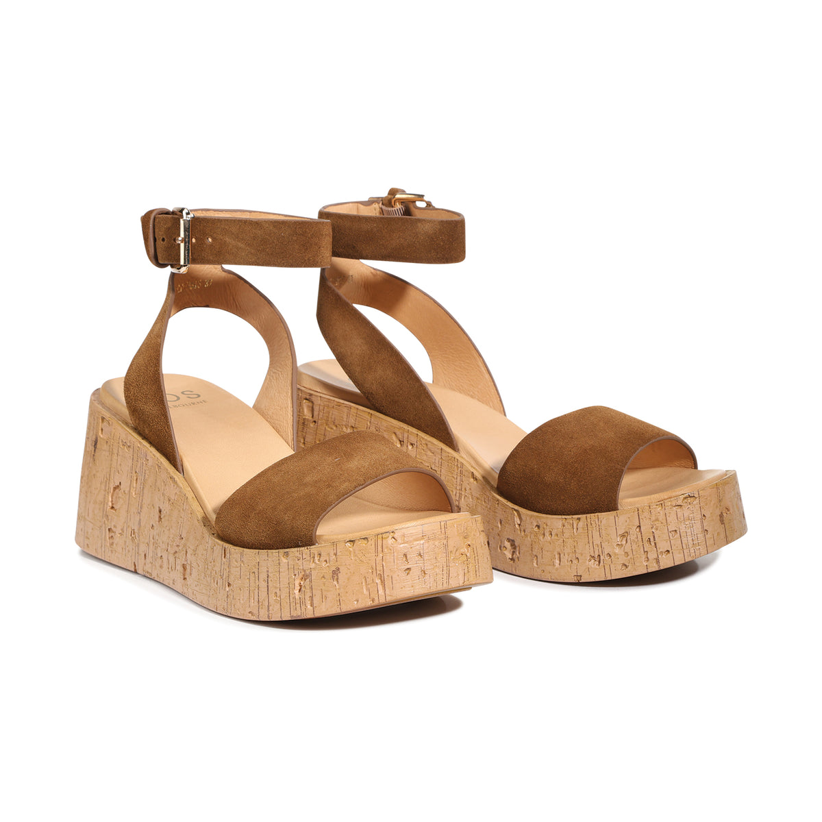 EOS Footwear Carianis Leather Wedge in Tobacco-suede
#Color_Tobacco-suede