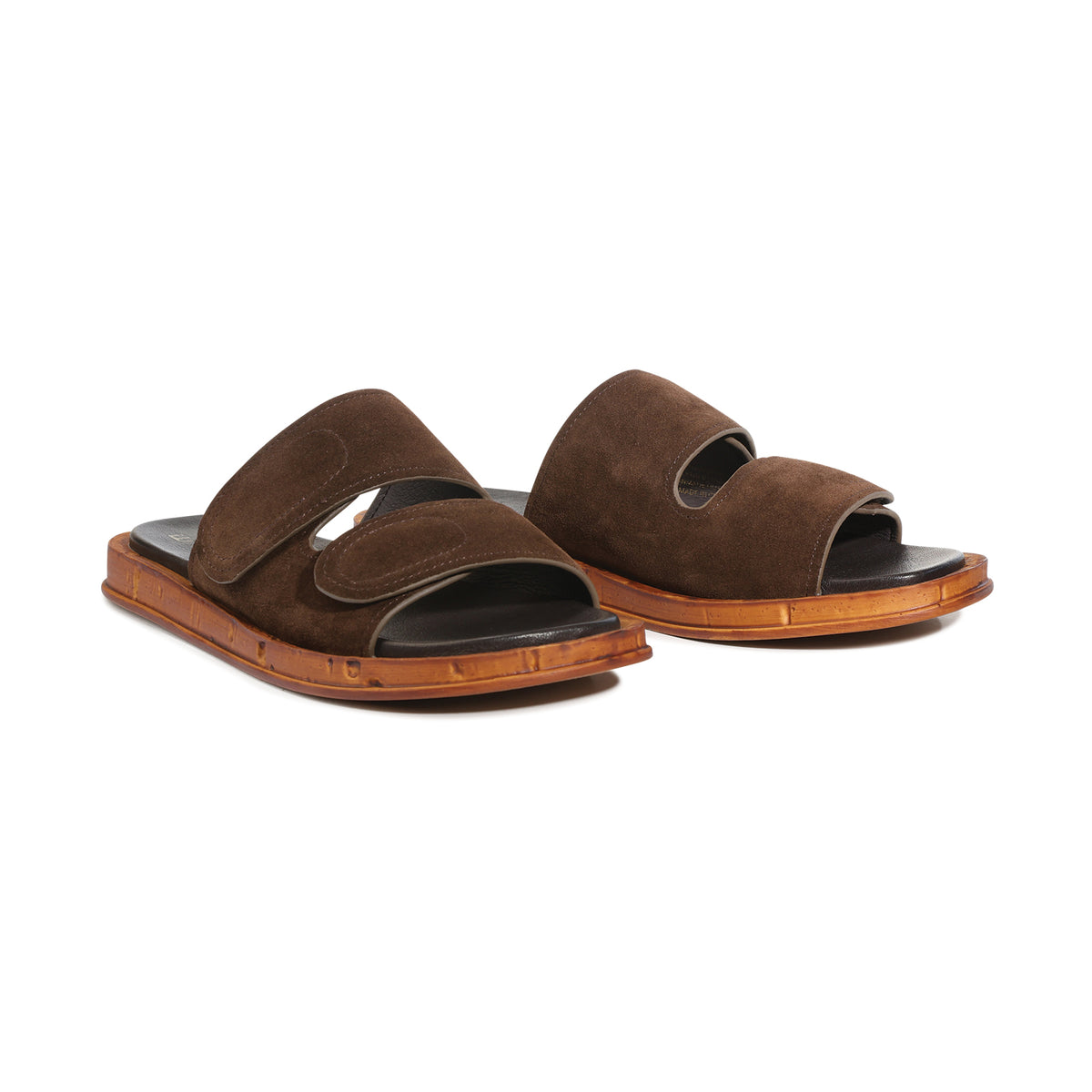 EOS Footwear Cera Leather Slide in Chestnut-suede
#Color_Chestnut-suede