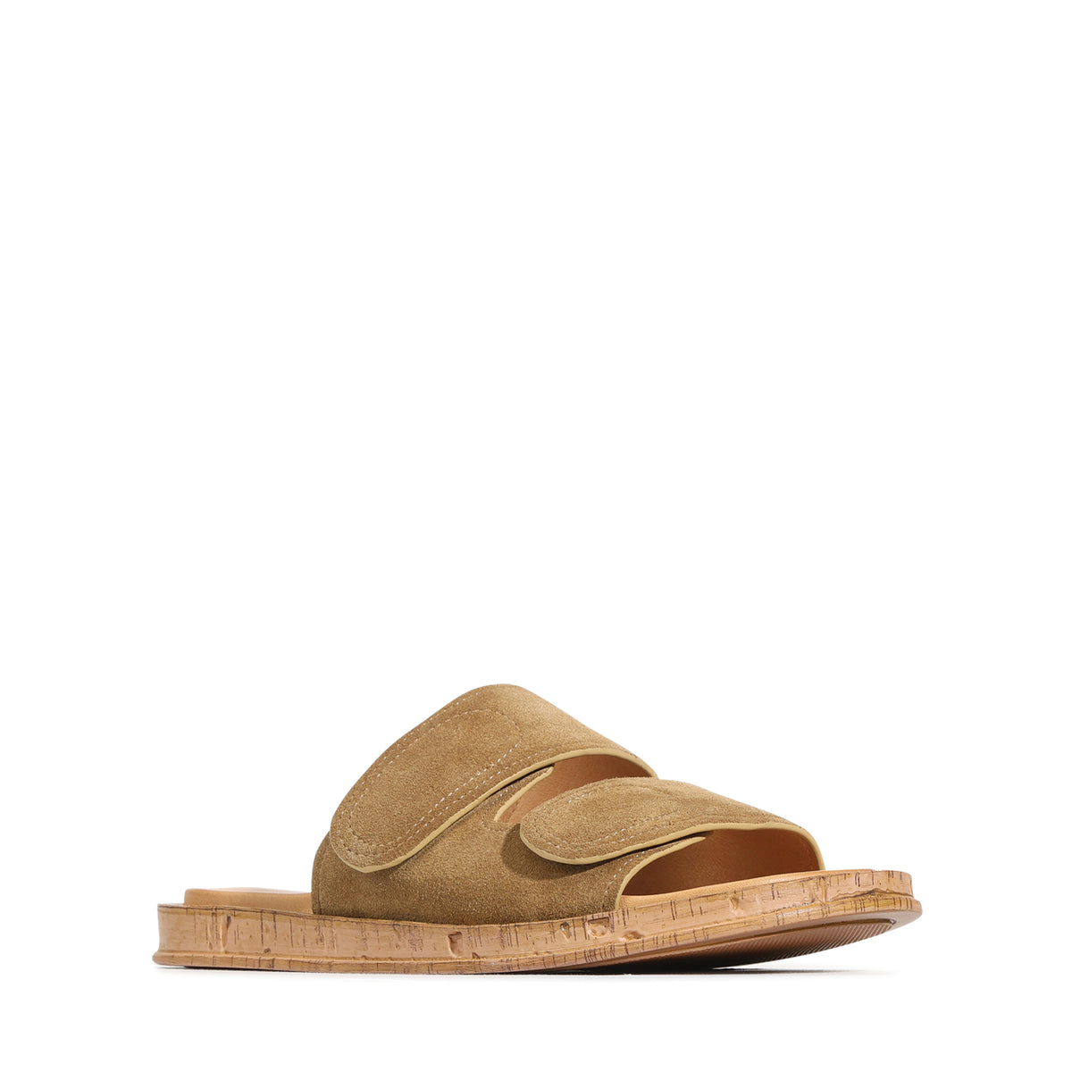 EOS Footwear Cera Leather Slide in Olive-suede
#Color_Olive-suede