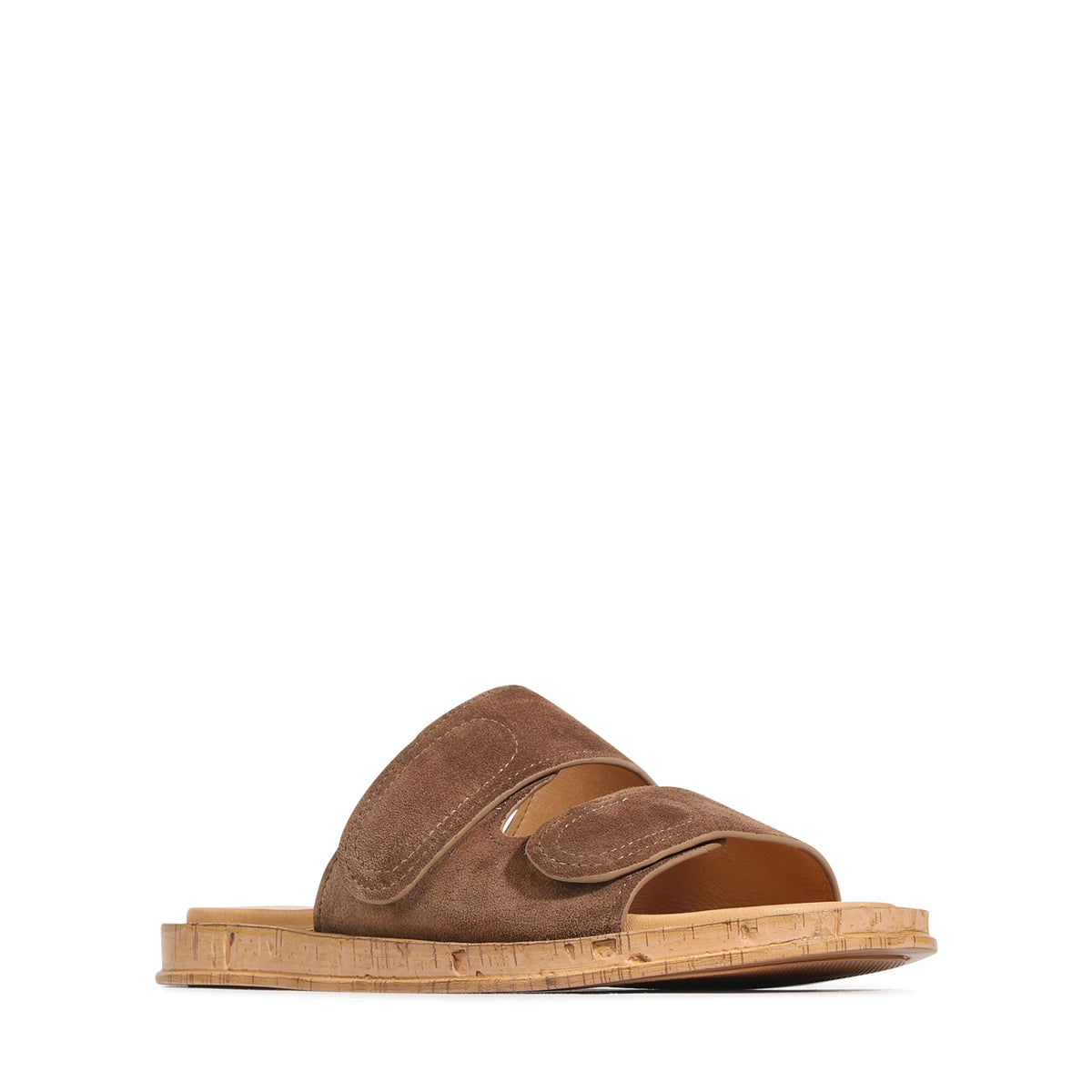 EOS Footwear Cera Leather Slide in Pecan-suede
#Color_Pecan-suede