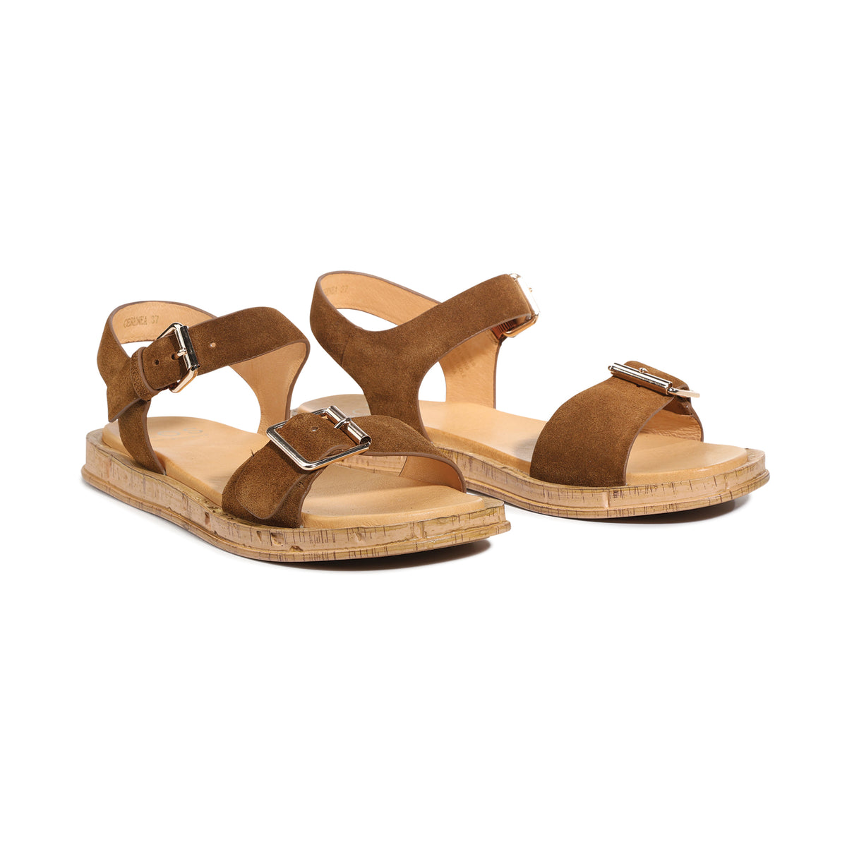 EOS Footwear Cerena Leather Sandal in Tobacco-suede
#Color_Tobacco-suede