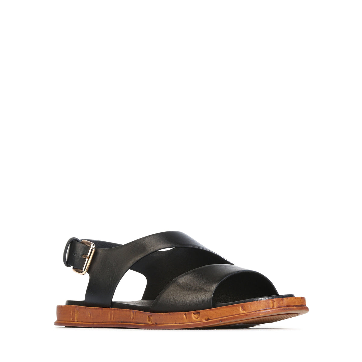 EOS Footwear Cerene Leather Sandal in Black
#Color_Black