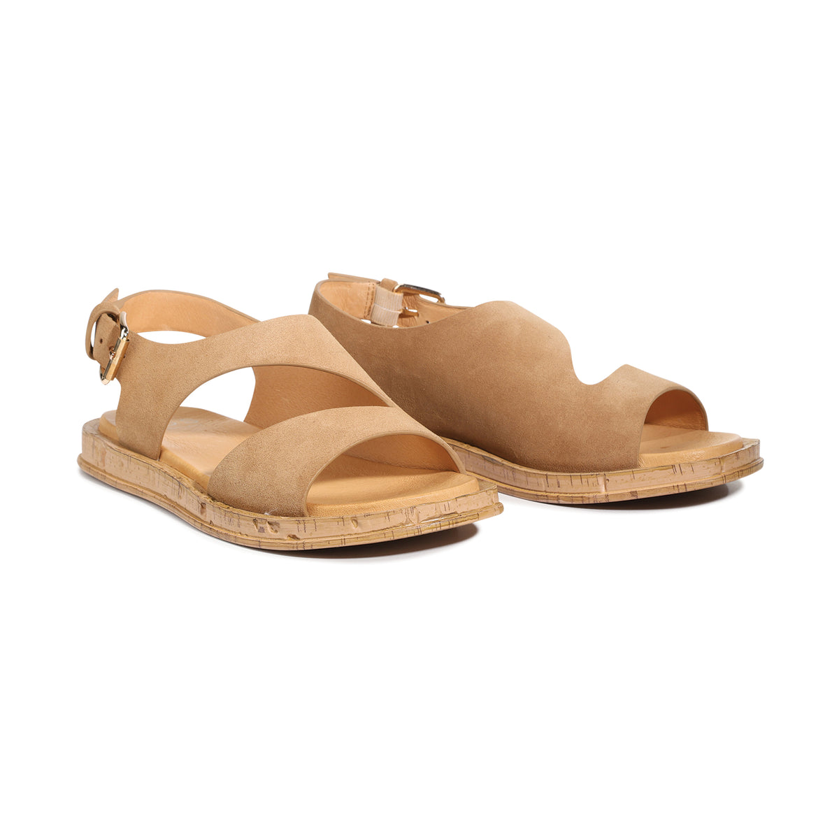 EOS Footwear Cerene Leather Sandal in Tan-suede
#Color_Tan-suede