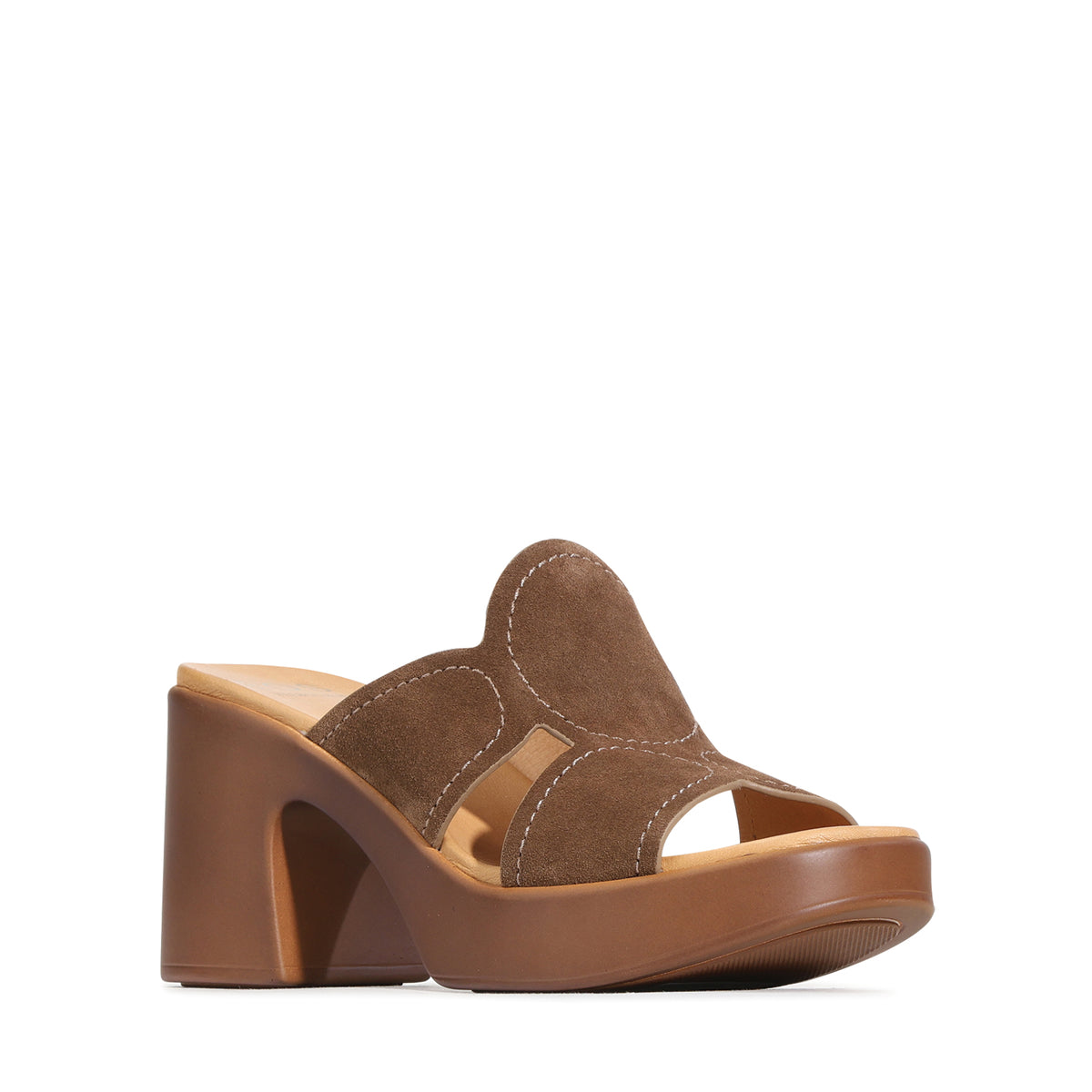 EOS Footwear Dol Leather Sandal Heel in pecan-suede
#Color_pecan-suede