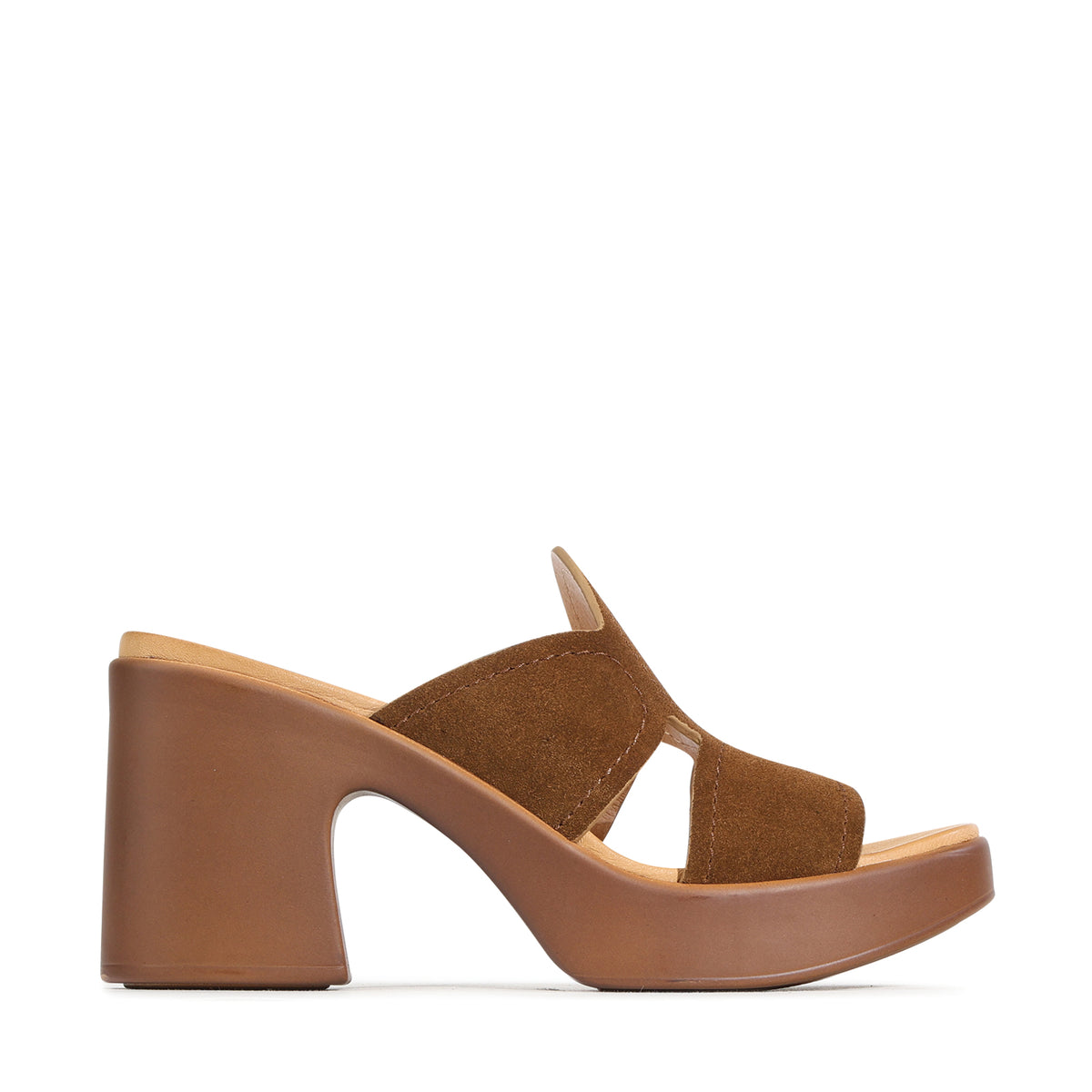 EOS Footwear Dol Leather Sandal Heel in tobacco-suede
#Color_tobacco-suede