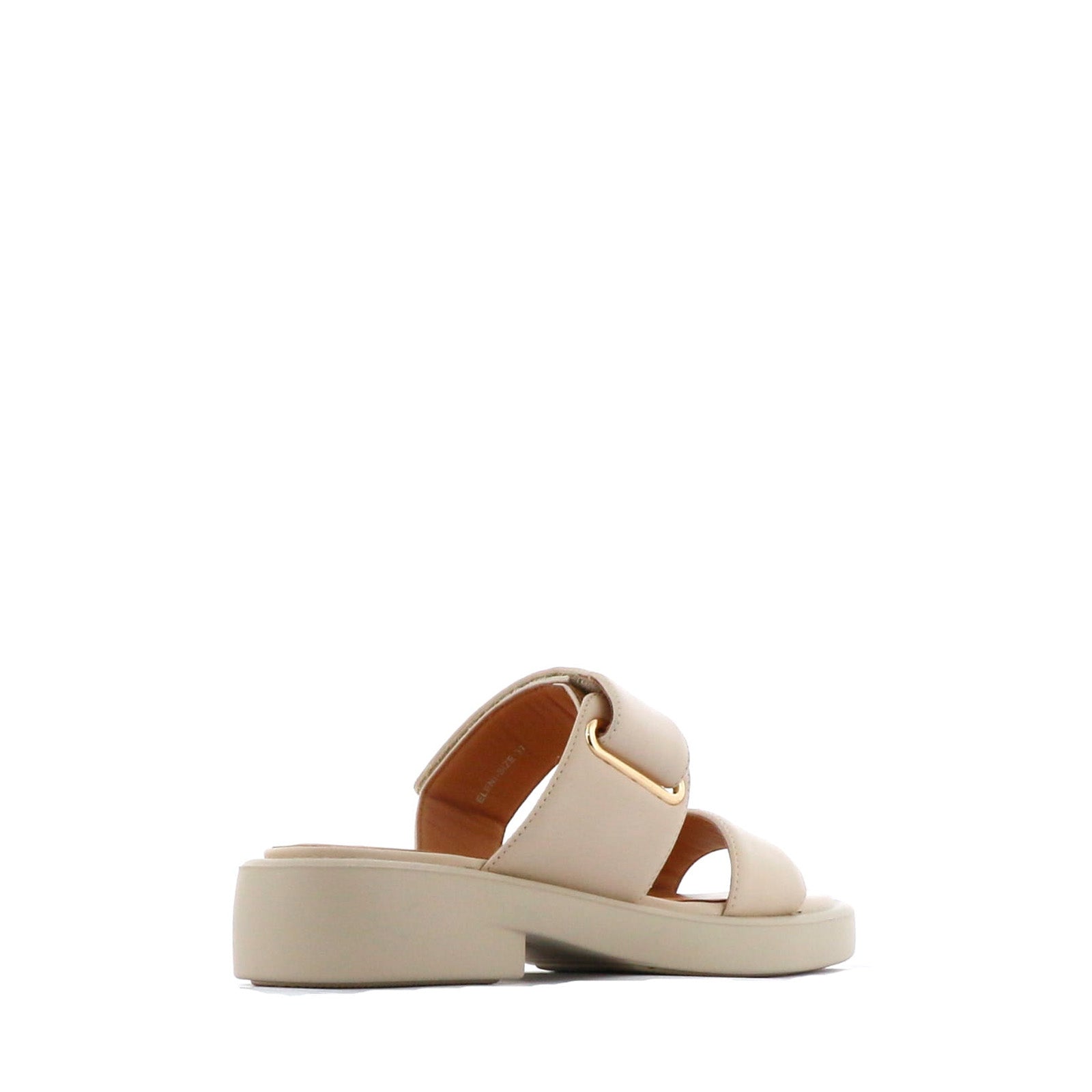 ELENI LEATHER HEEL SLIDE SANDALS