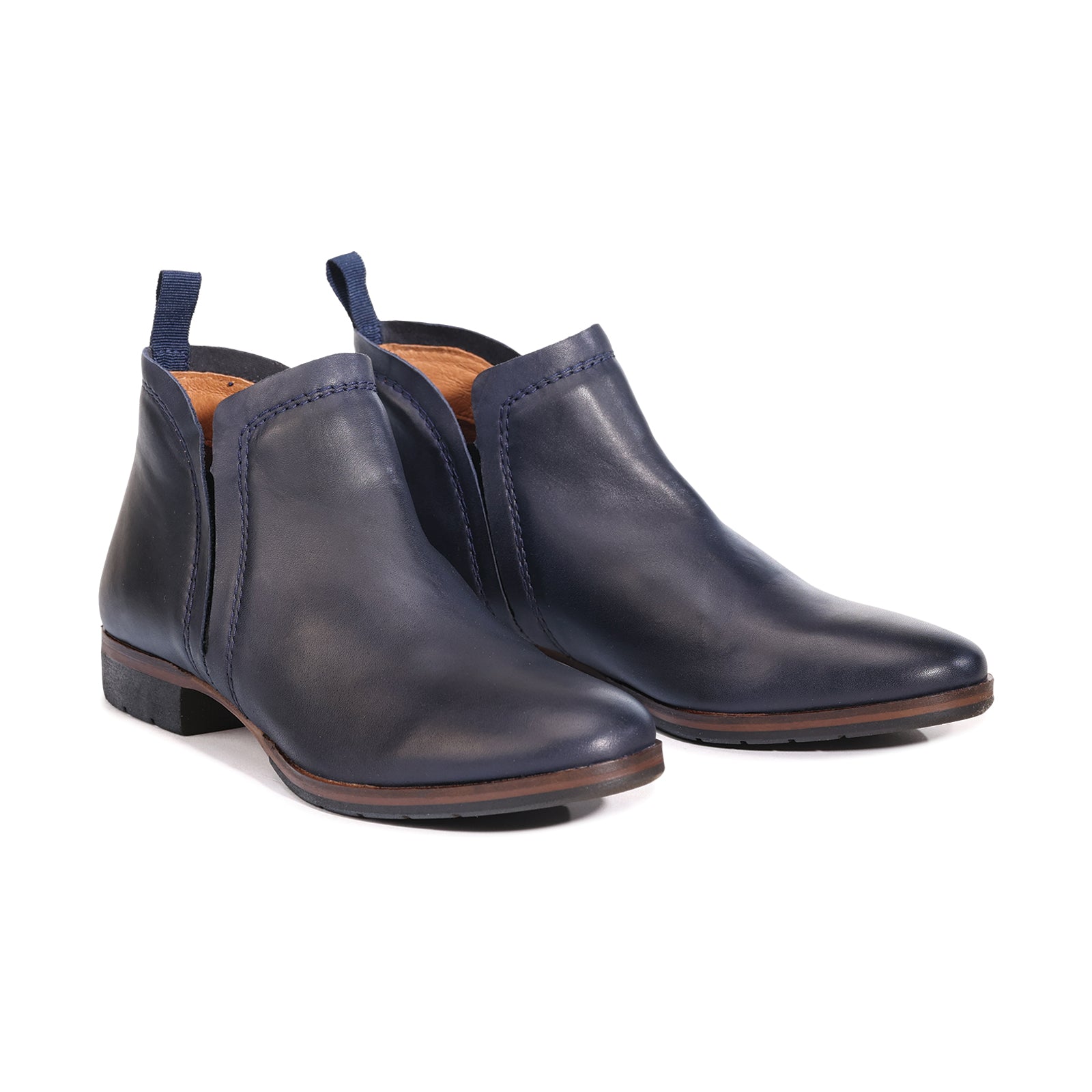 Gaid Leather Ankle Boots - EOS Footwear - Ankle Boots #color_navy