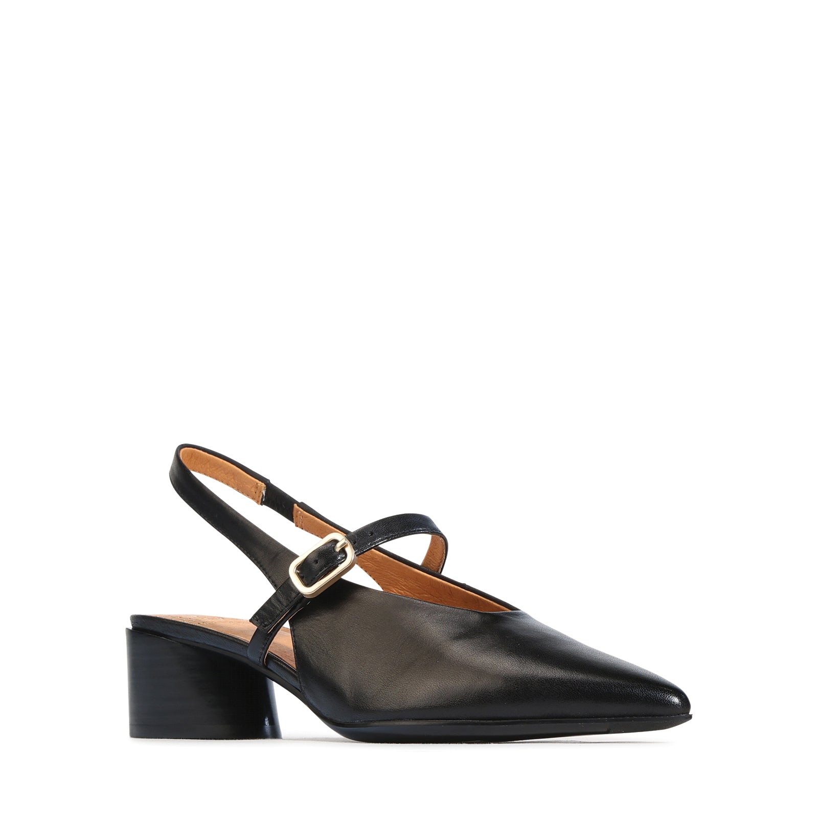 EOS Footwear Hattis Leather Slingback Heel in black
#Color_black