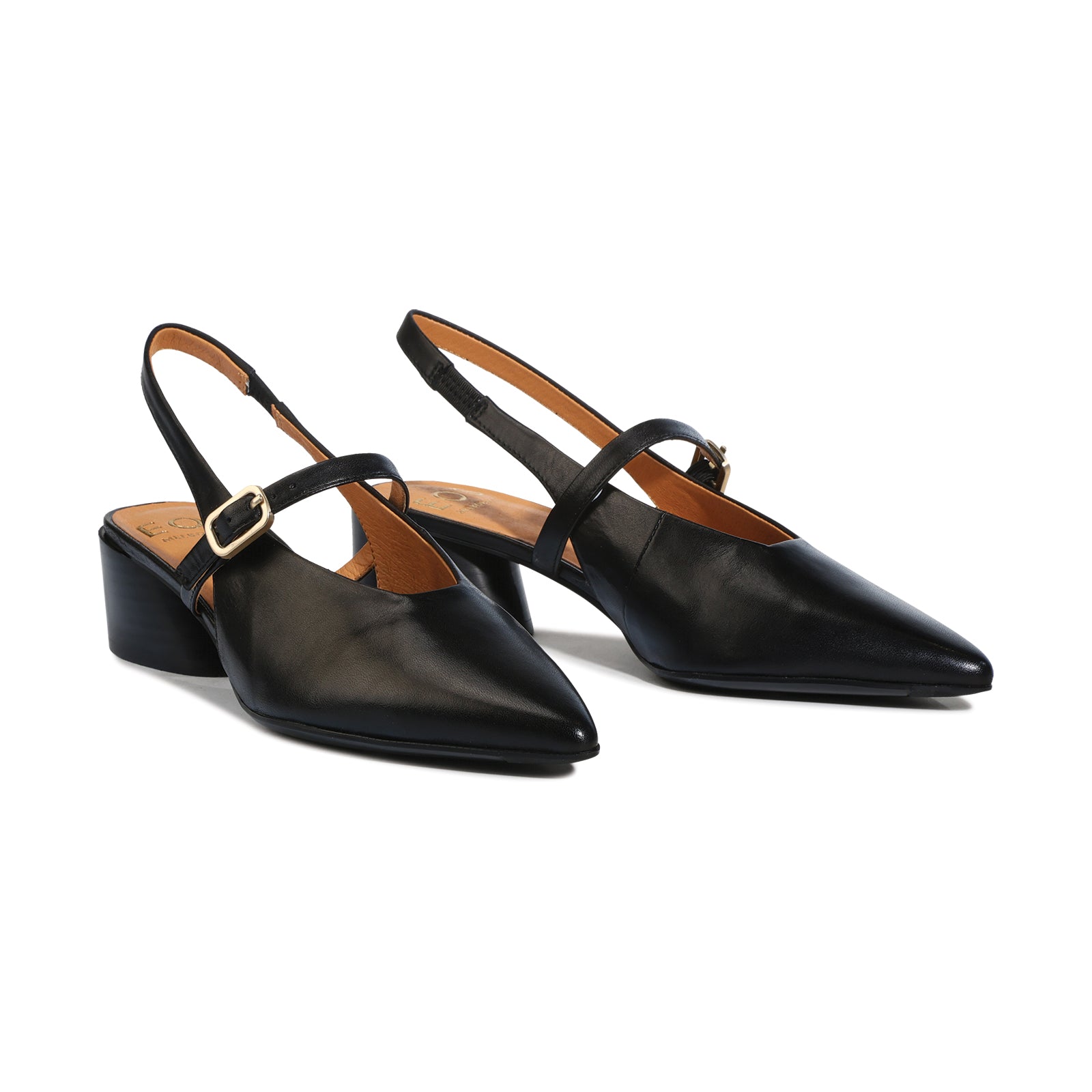 EOS Footwear Hattis Leather Slingback Heel in black
#Color_black