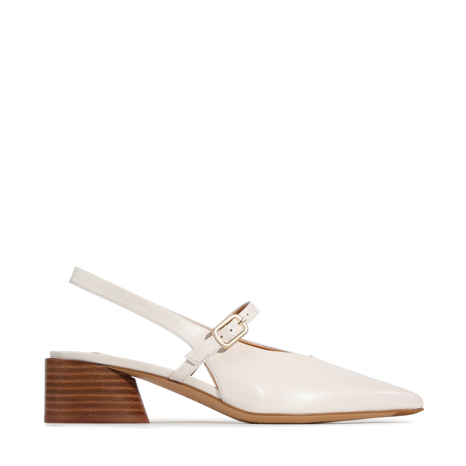 EOS Footwear Hattis Leather Slingback Heel in bone
#Color_bone