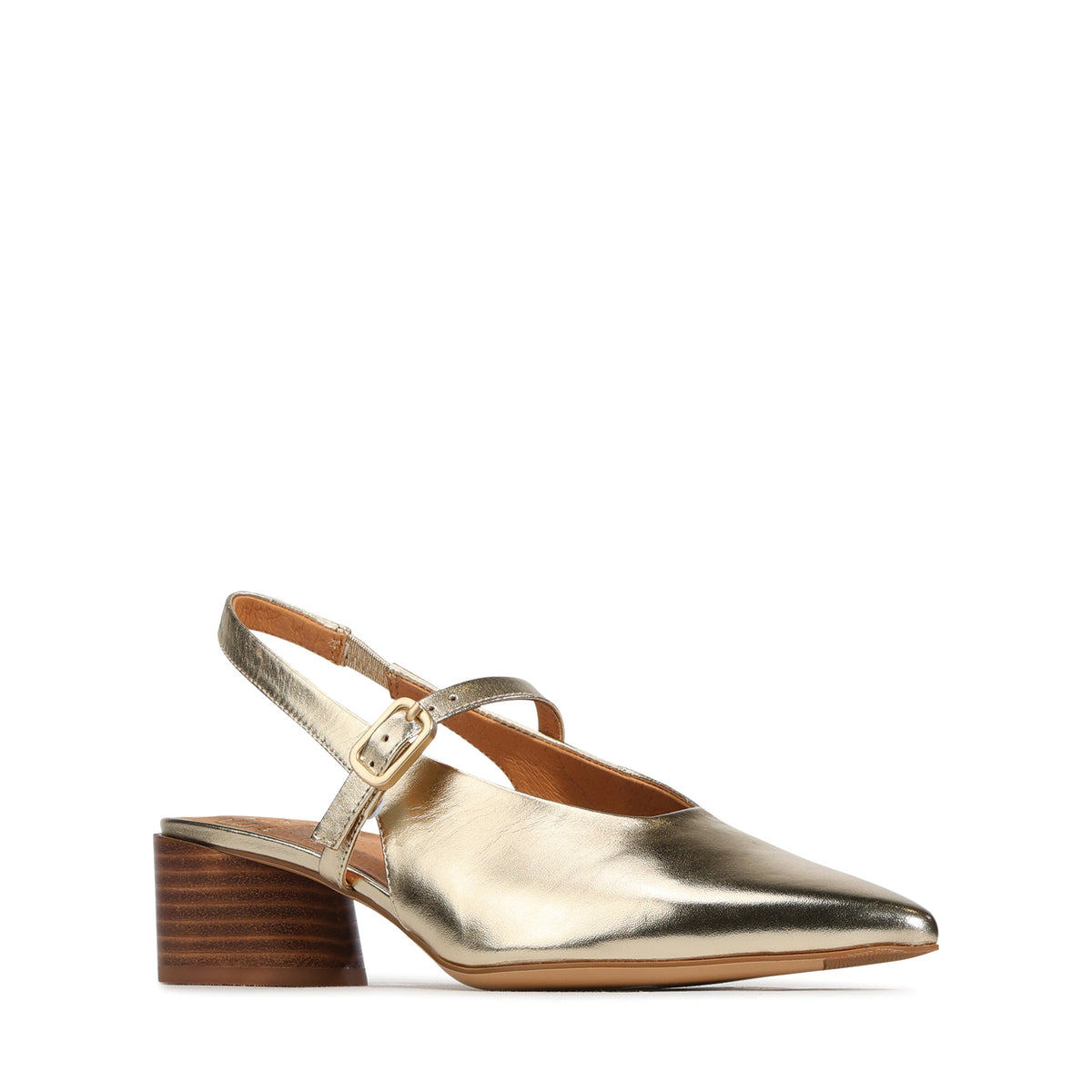 EOS Footwear Hattis Leather Slingback Heel in softgold
#Color_softgold