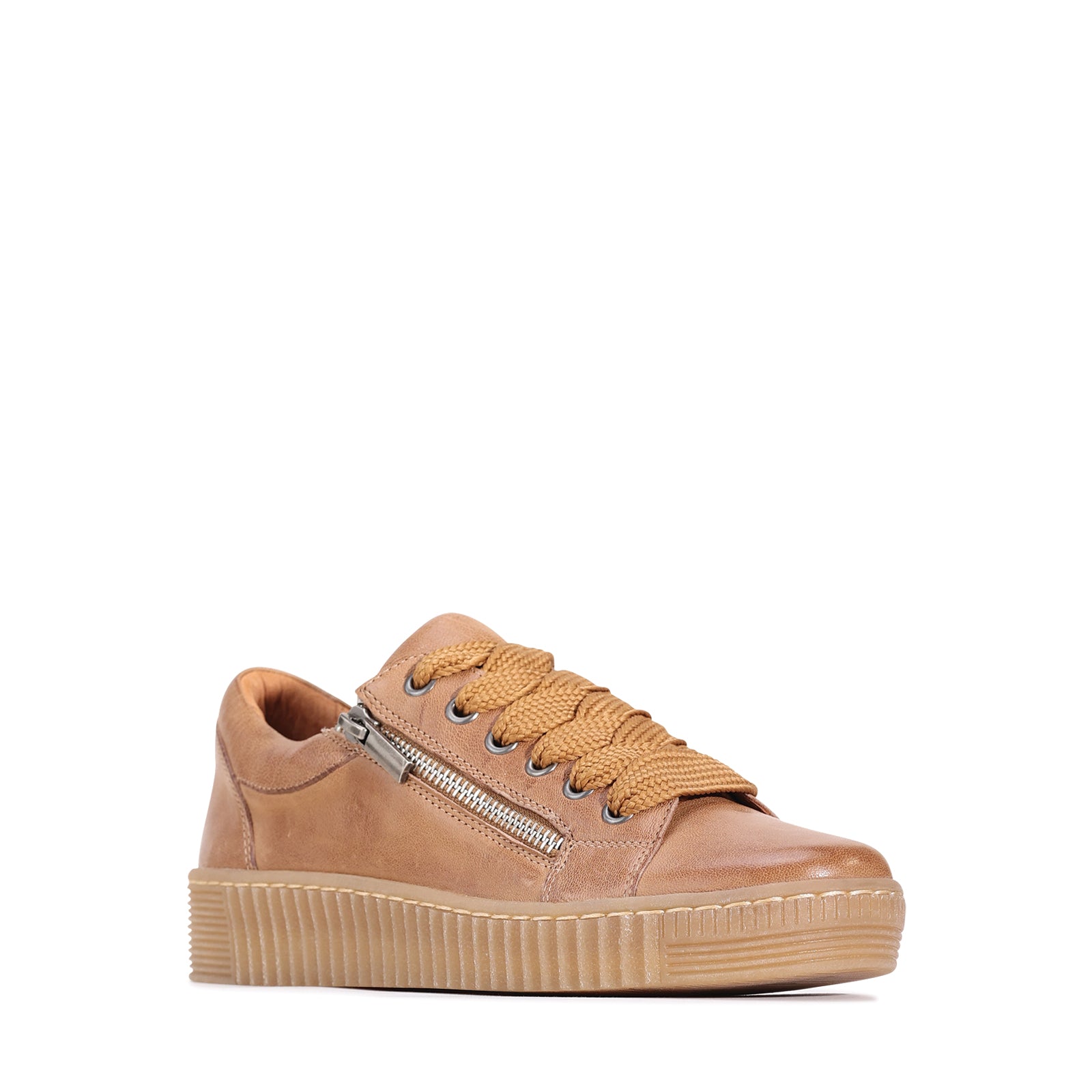 JOYCE LEATHER LACE UP SNEAKERS