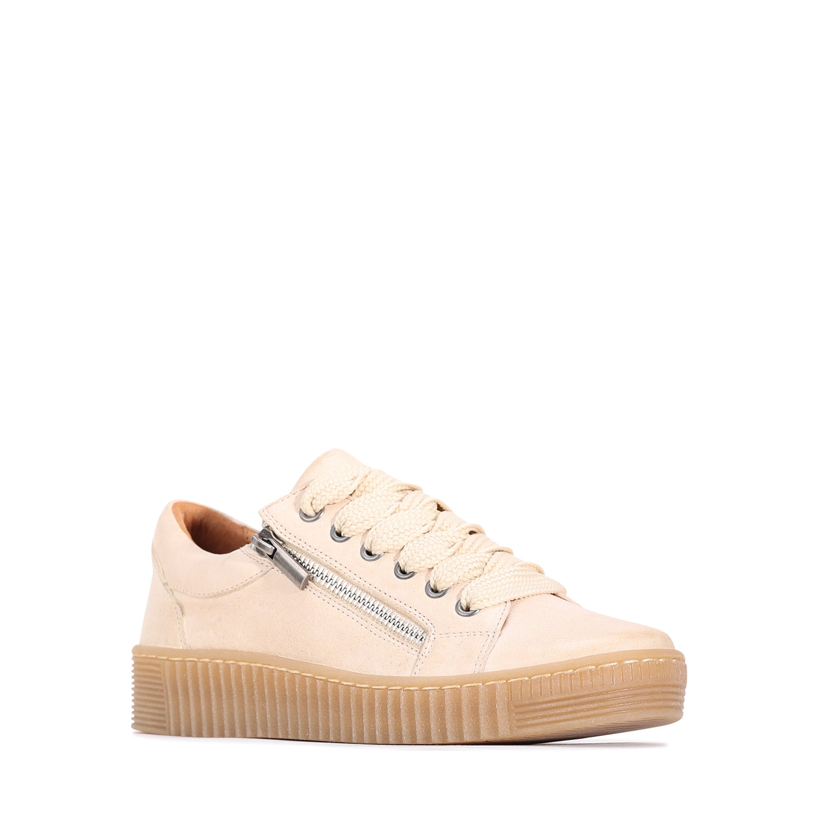 JOYCE LEATHER LACE UP SNEAKERS