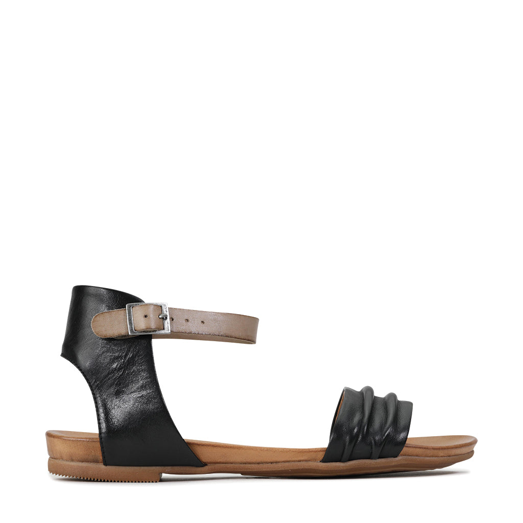 LARNI LEATHER ANKLE STRAP SANDAL