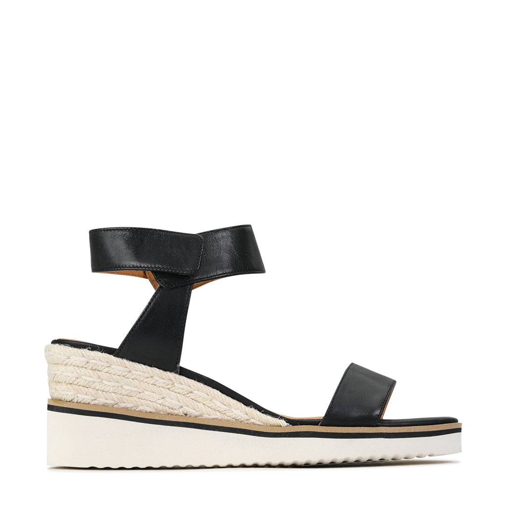 LAZARUS - EOS Footwear - Ankle Strap Sandals #color_Black