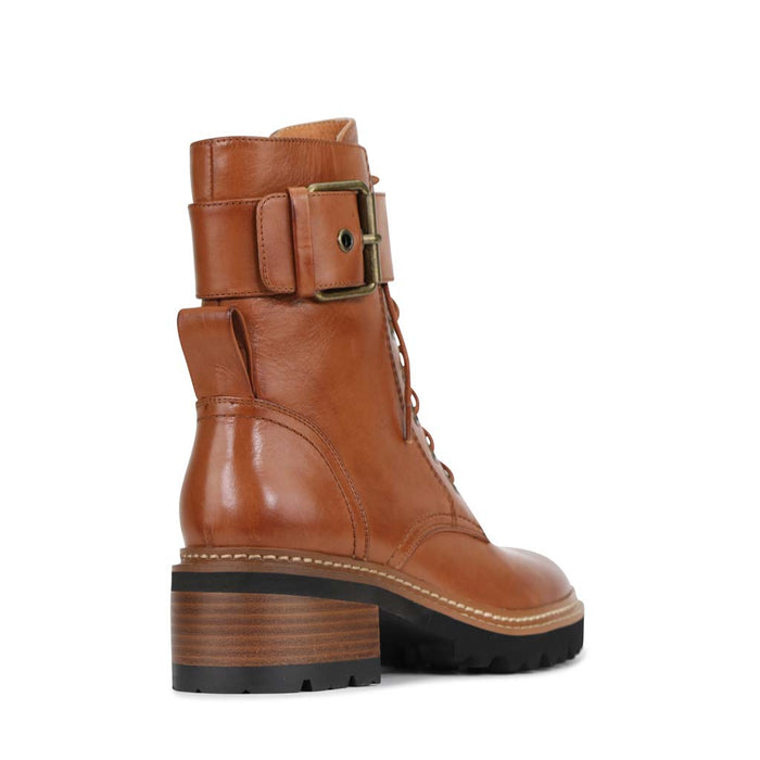 Eos Line EOS Line | Women Combat Boots | Bold Lace-Up Large Metal Buckle