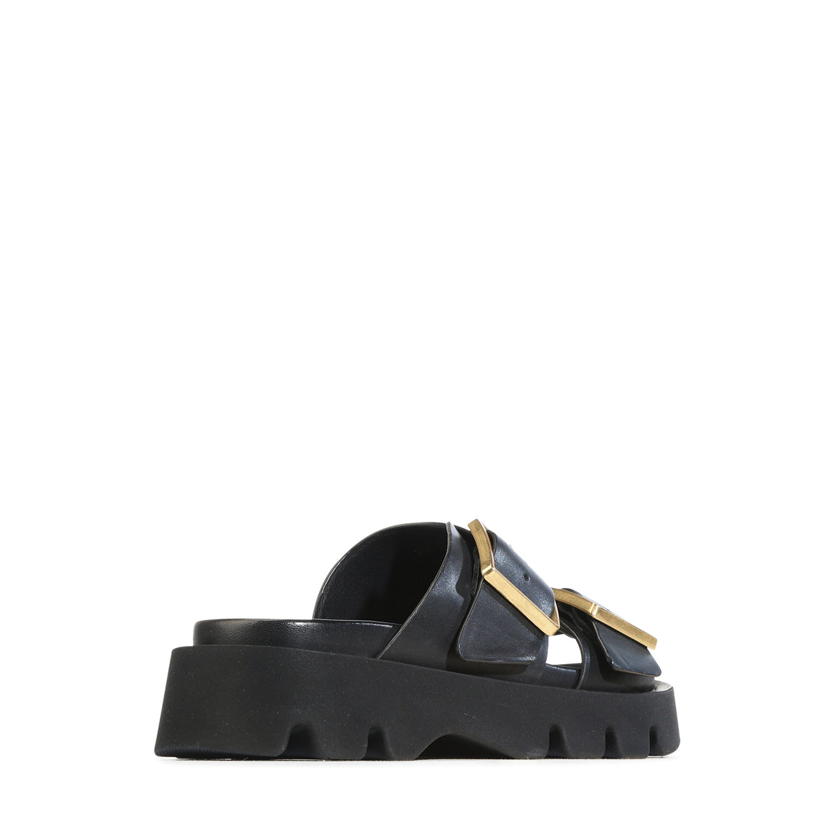 EOS Footwear Stara Leather Slide in black
#Color_black