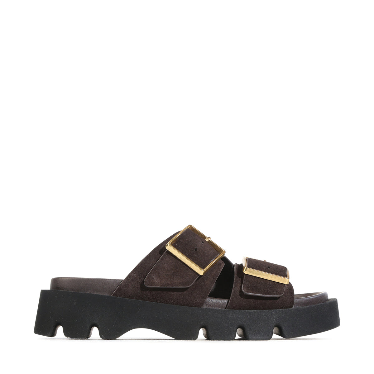 EOS Footwear Stara Leather Slide in mahogany-suede
#Color_mahogany-suede