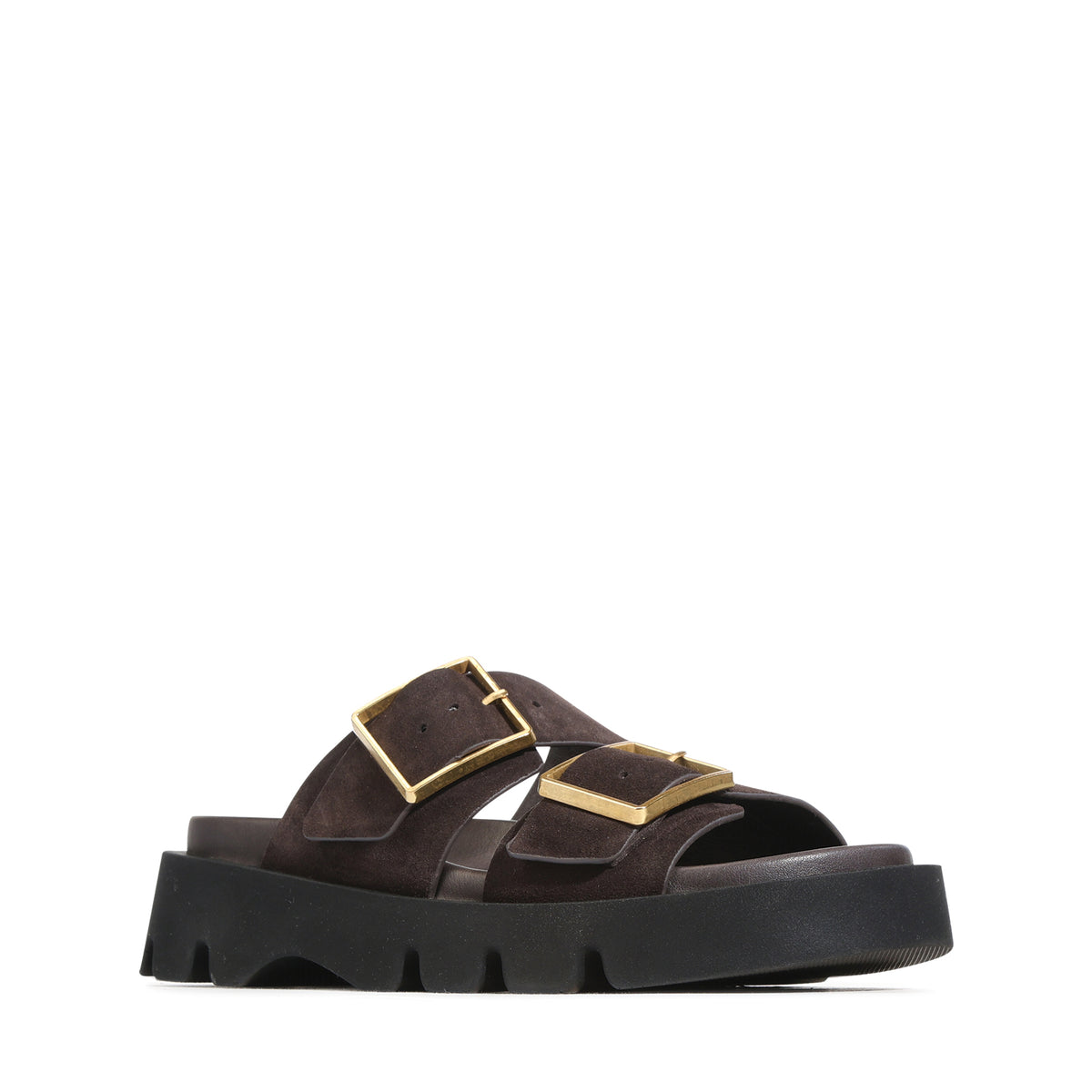EOS Footwear Stara Leather Slide in mahogany-suede
#Color_mahogany-suede