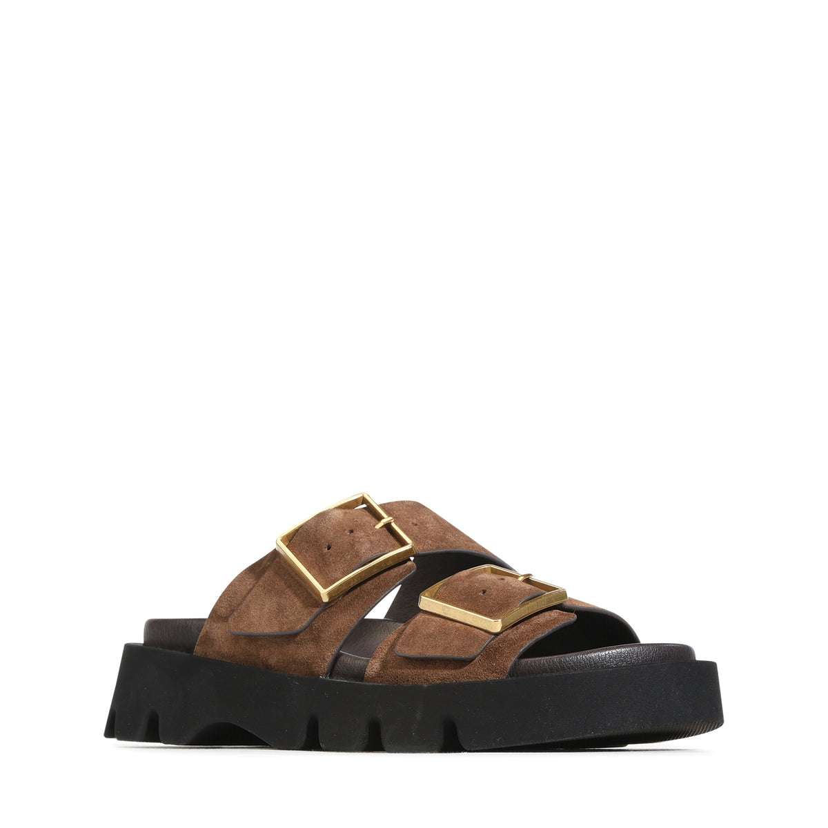 EOS Footwear Stara Leather Slide in pecan-suede
#Color_pecan-suede