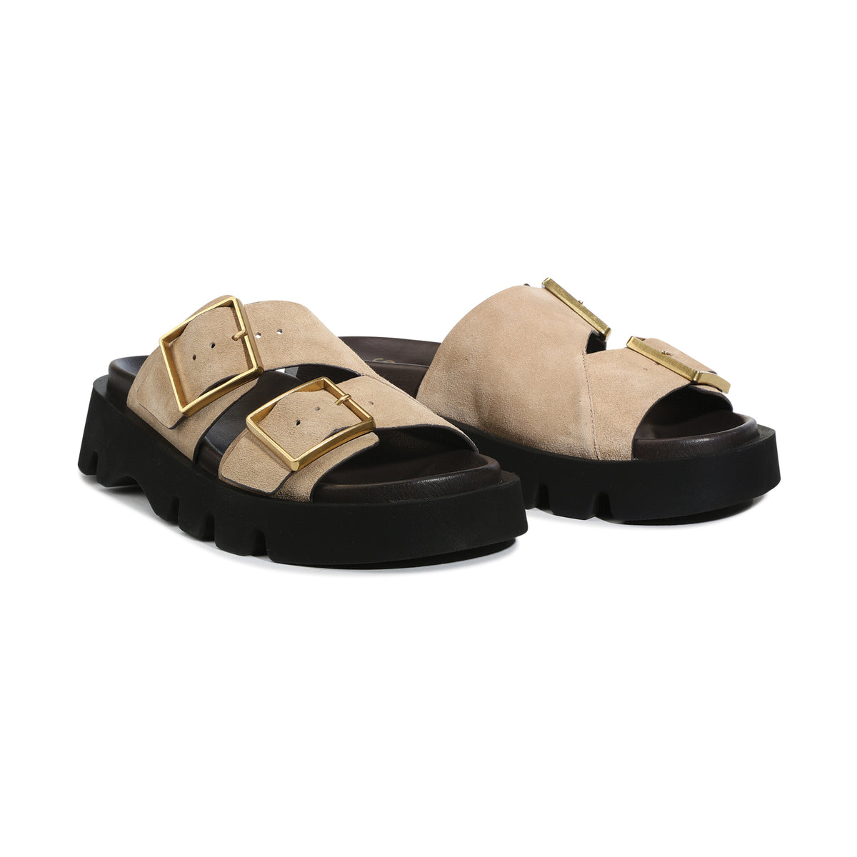 EOS Footwear Stara Leather Slide in taupe-suede
#Color_taupe-suede