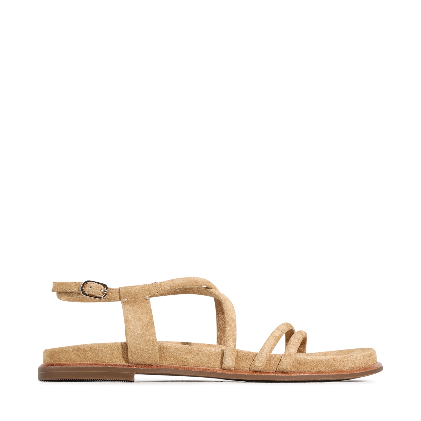EOS Footwear Nalani Contoured Footbed Sandal in Almond Suede
#Color_almond-suede