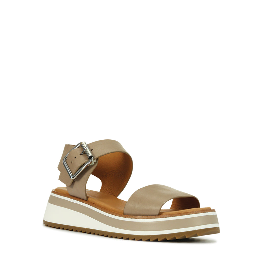 EOS Footwear - Ankle Strap Sandals #color_taupe