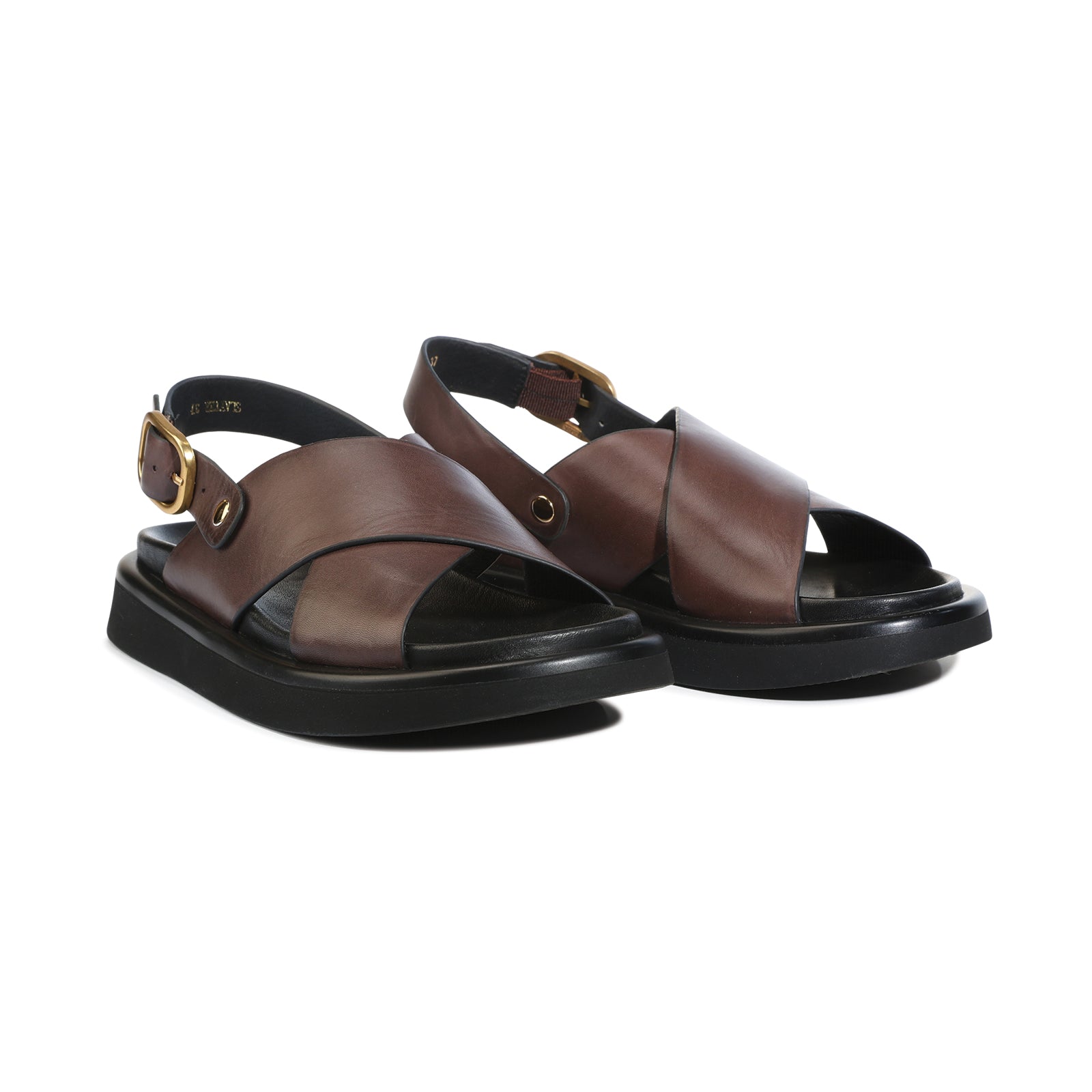 EOS Footwear Slayter Leather Sandal in chestnut
#Color_chestnut