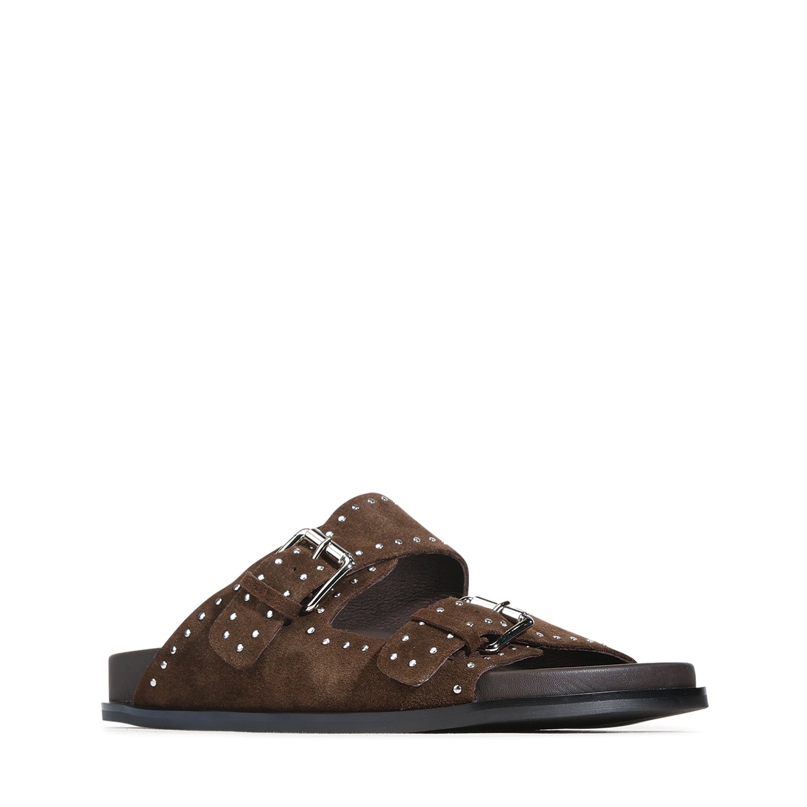 EOS Footwear Stara Leather Slide in chestnut-suede
#Color_chestnut-suede