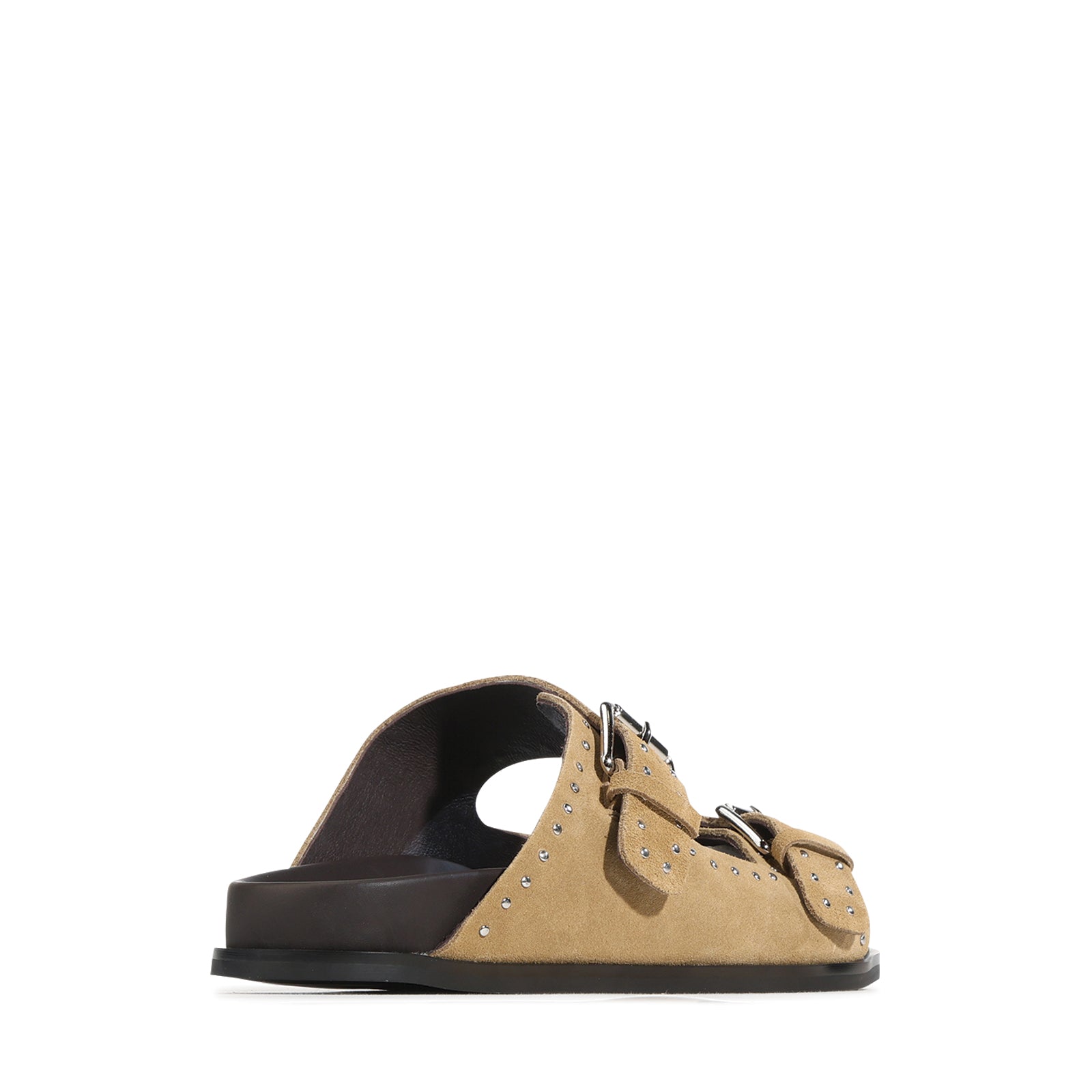 EOS Footwear Stara Leather Slide in olive-suede
#Color_olive-suede