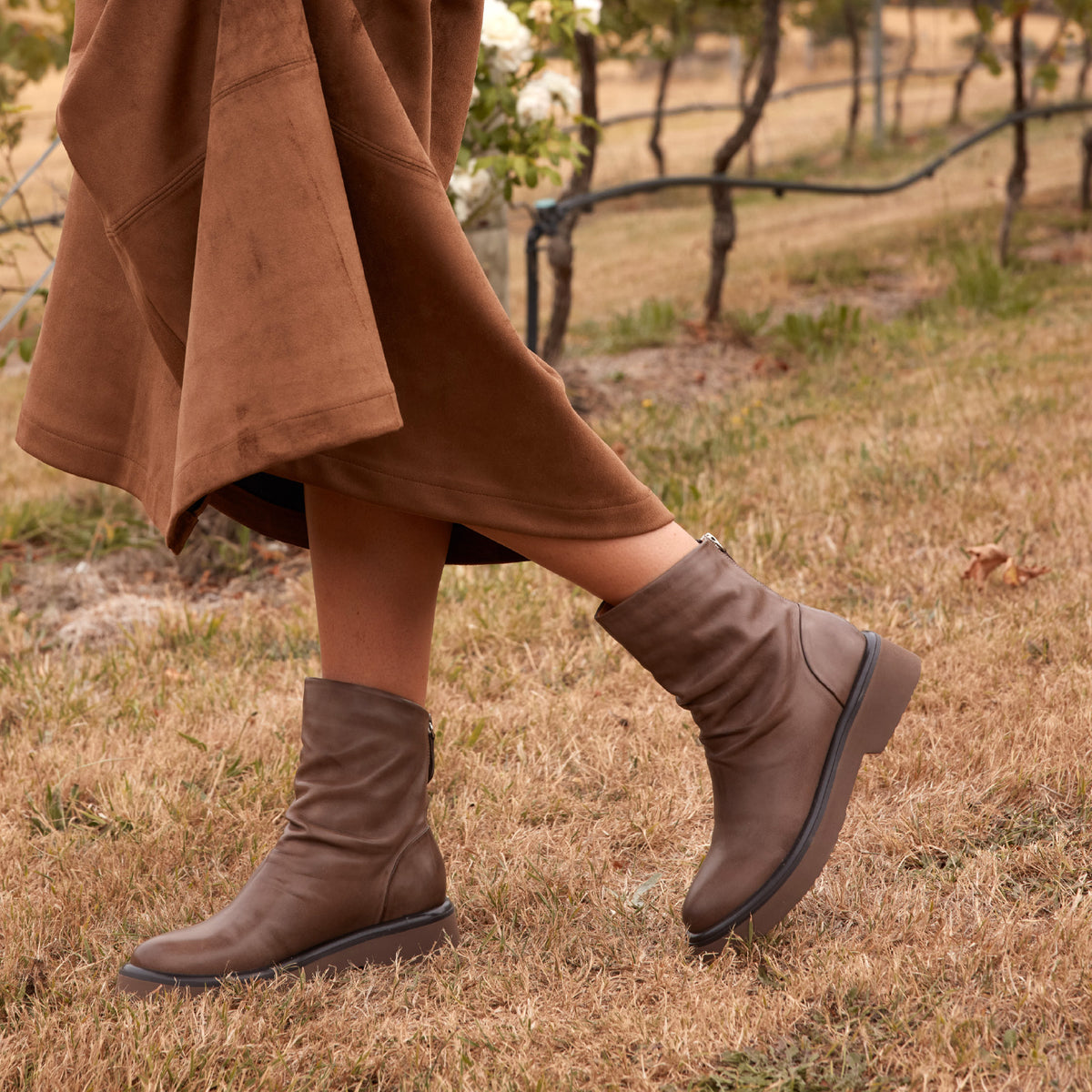 Buy EOS Footwear Theonie | Women Ankle Boots | Back zip