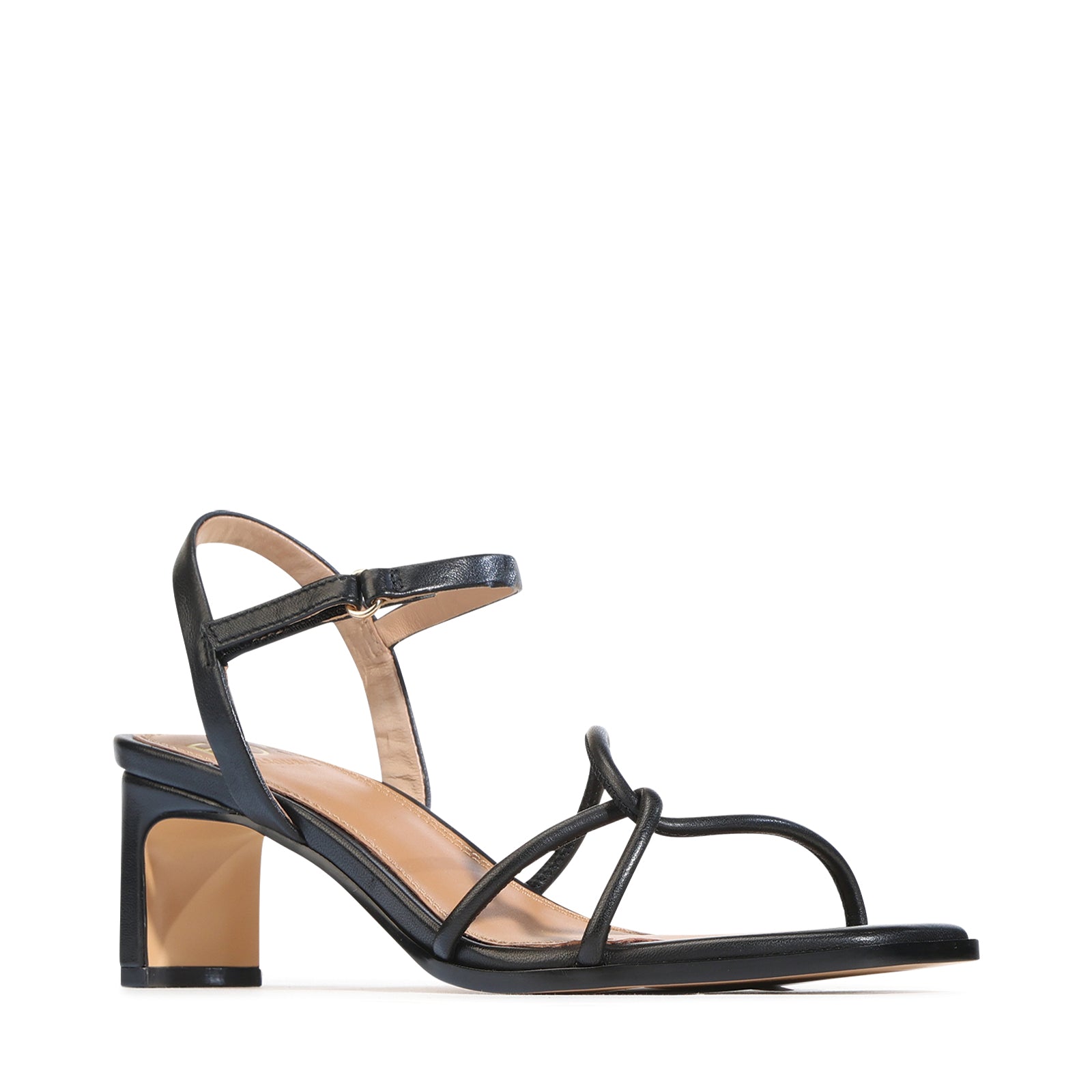 EOS Footwear Vanish Leather Sandal Heel in Black
#Color_black