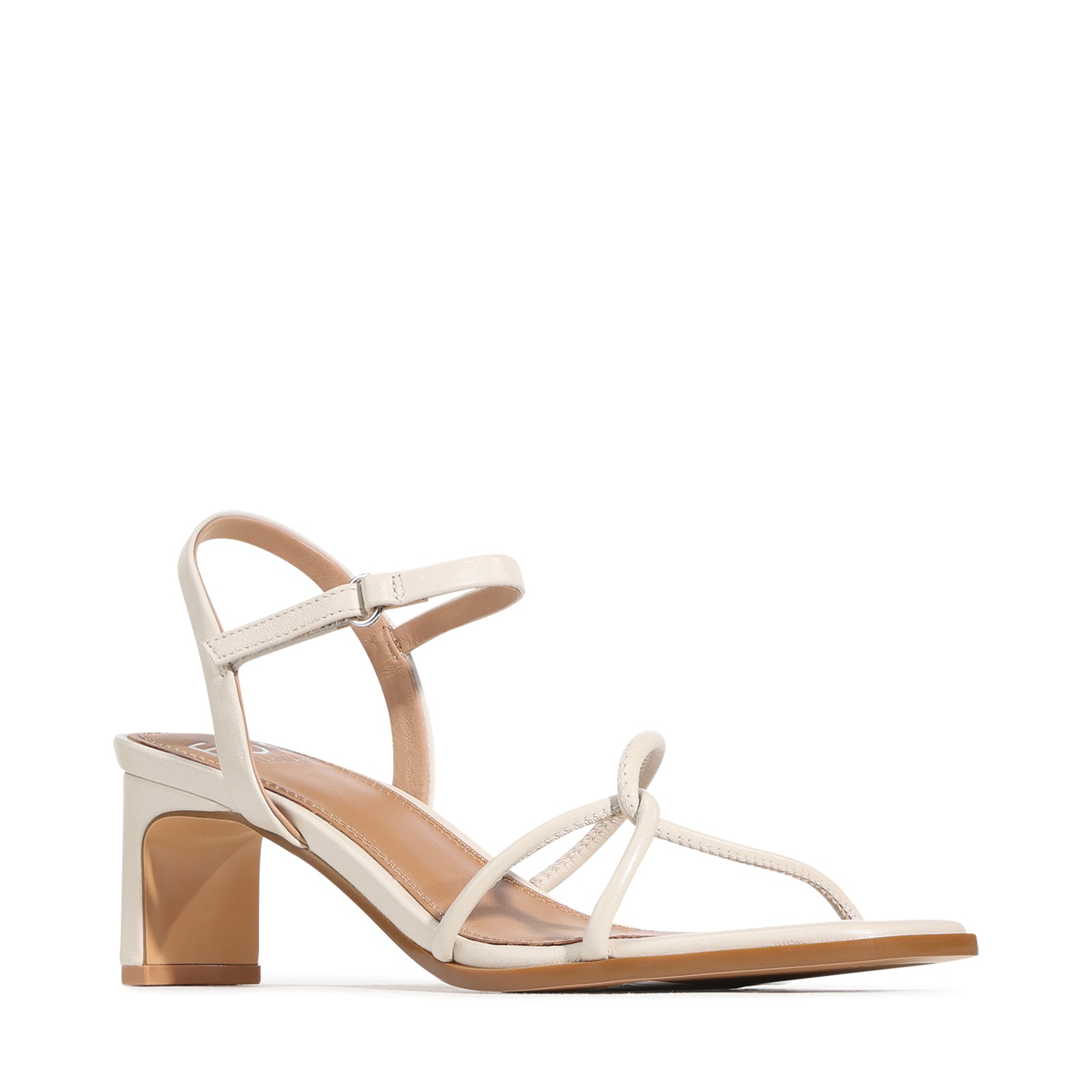 EOS Footwear Vanish Leather Sandal Heel in Off-white
#Color_Off-white