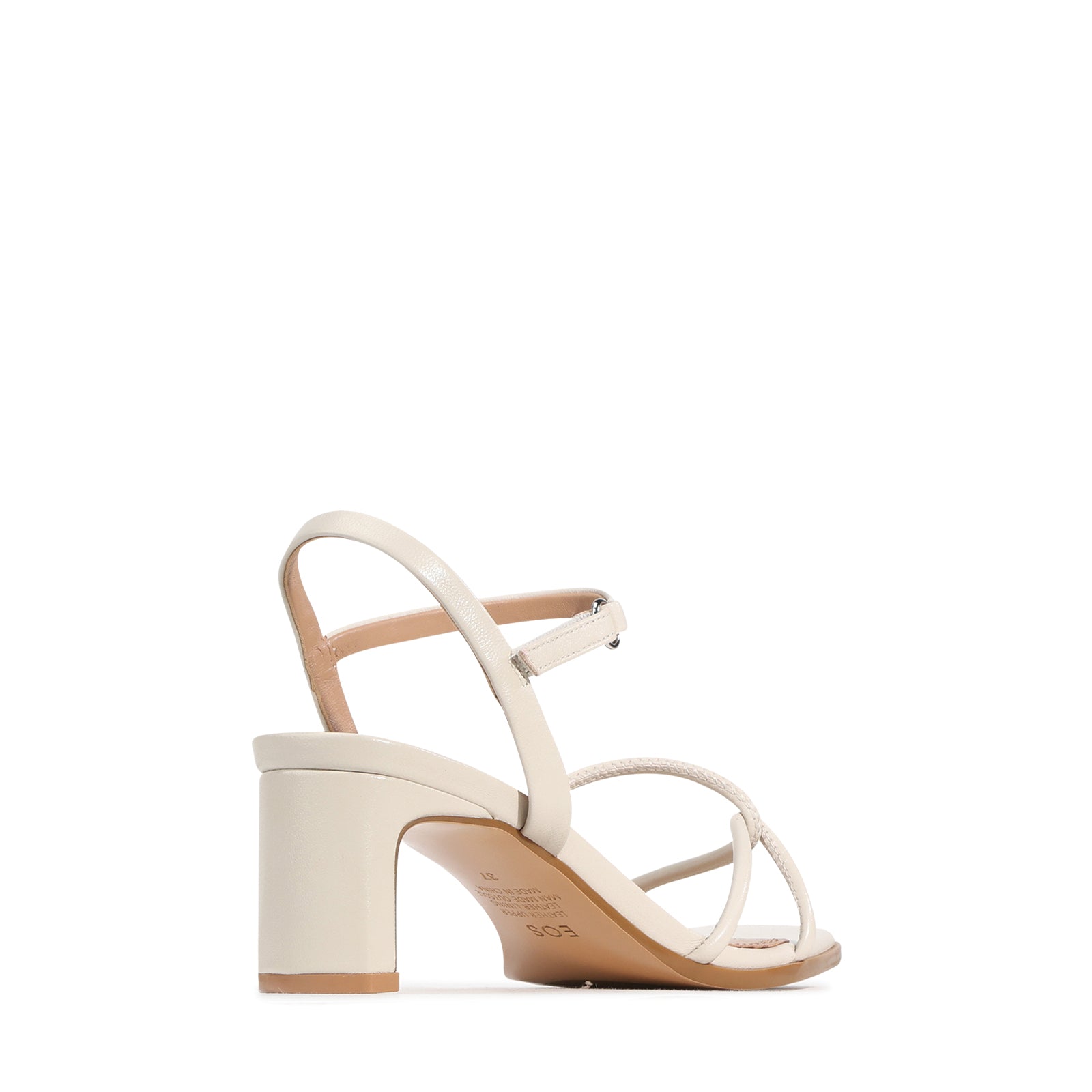 EOS Footwear Vanish Leather Sandal Heel in Off-white
#Color_Off-white