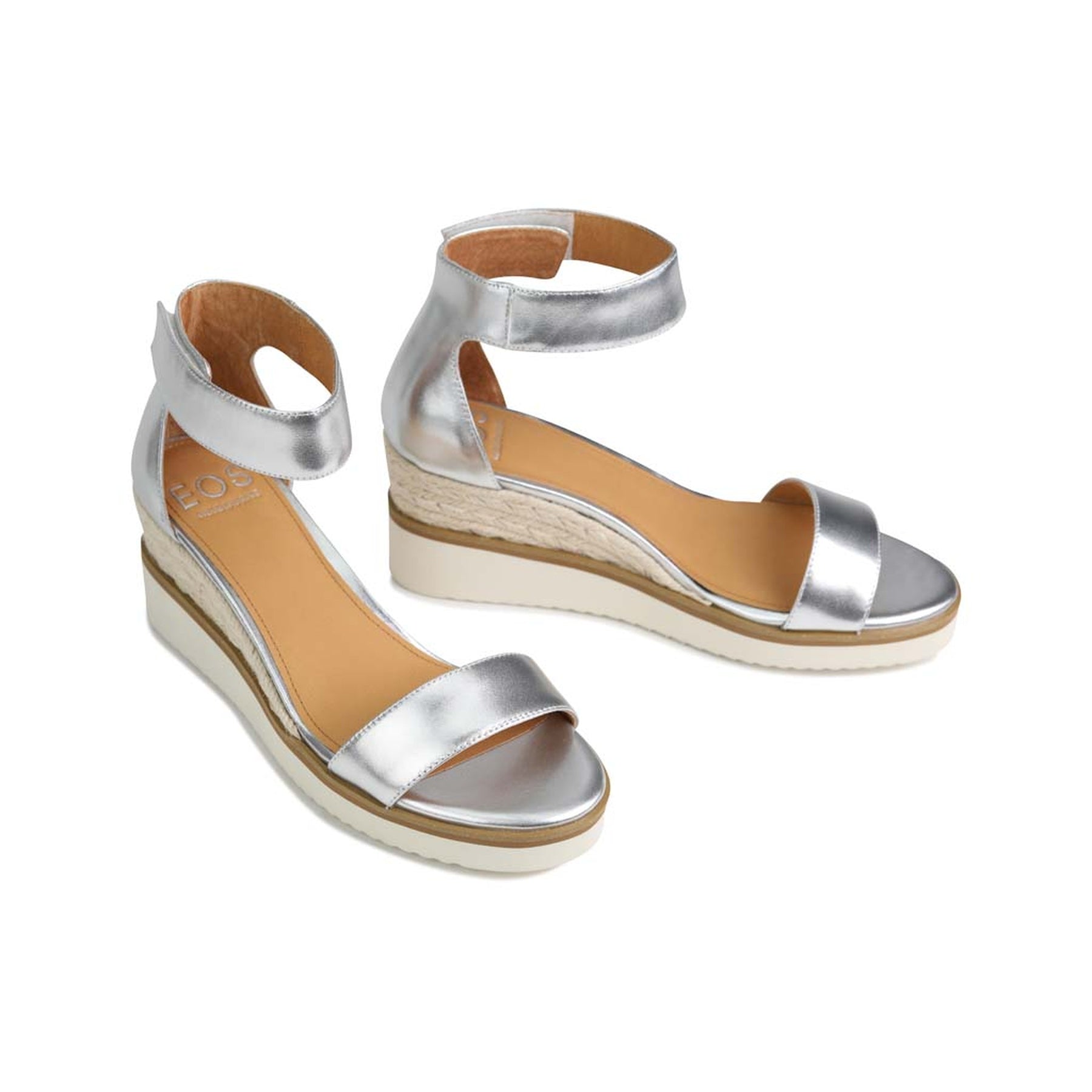 LAZY - EOS Footwear - Ankle Strap Sandals #color_silver