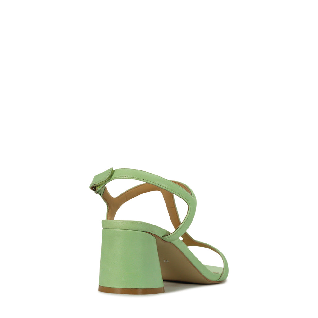 PETRAS LEATHER HEEL SANDAL