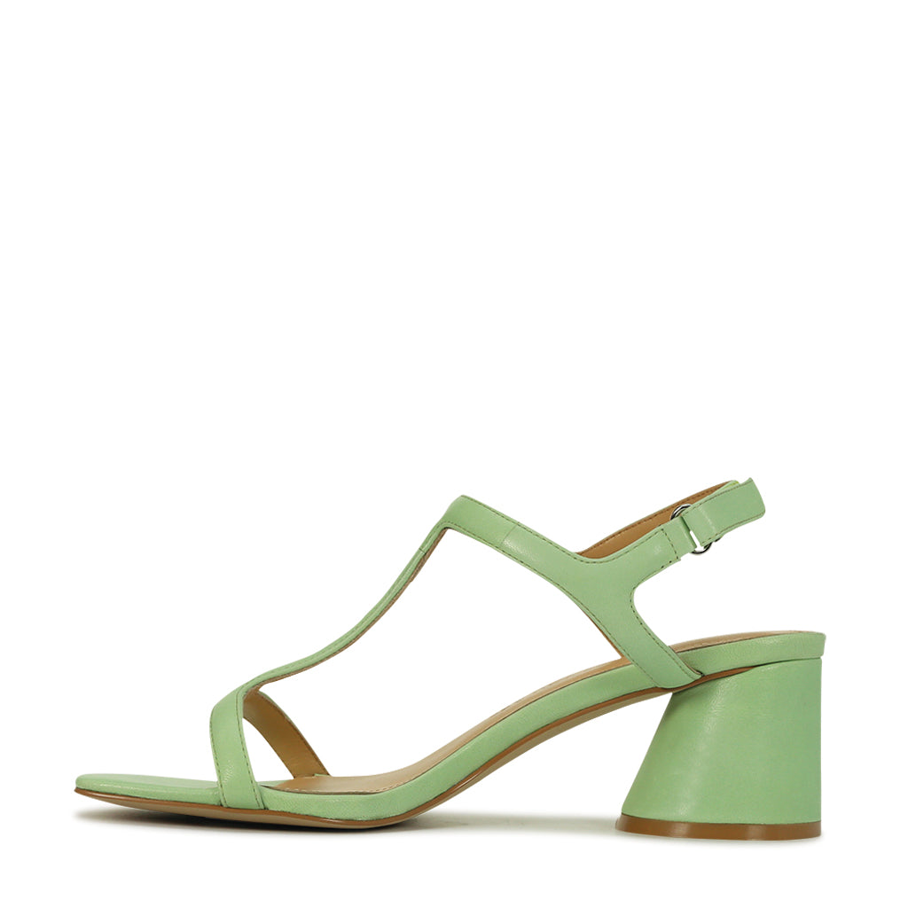 PETRAS LEATHER HEEL SANDAL