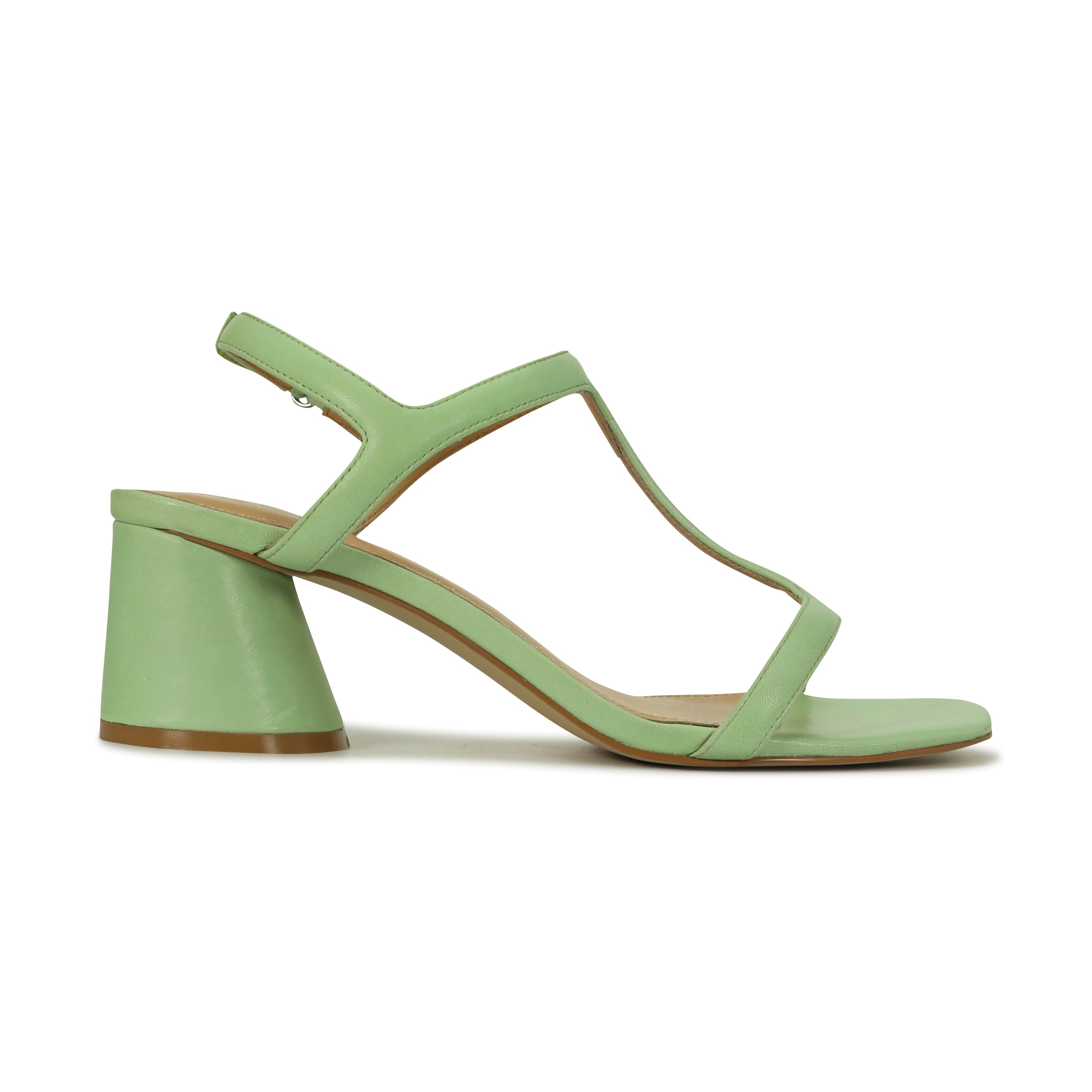 PETRAS LEATHER HEEL SANDAL