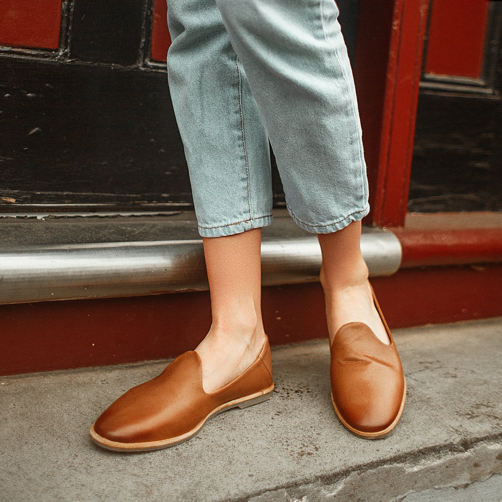 Jose 皮革乐福鞋