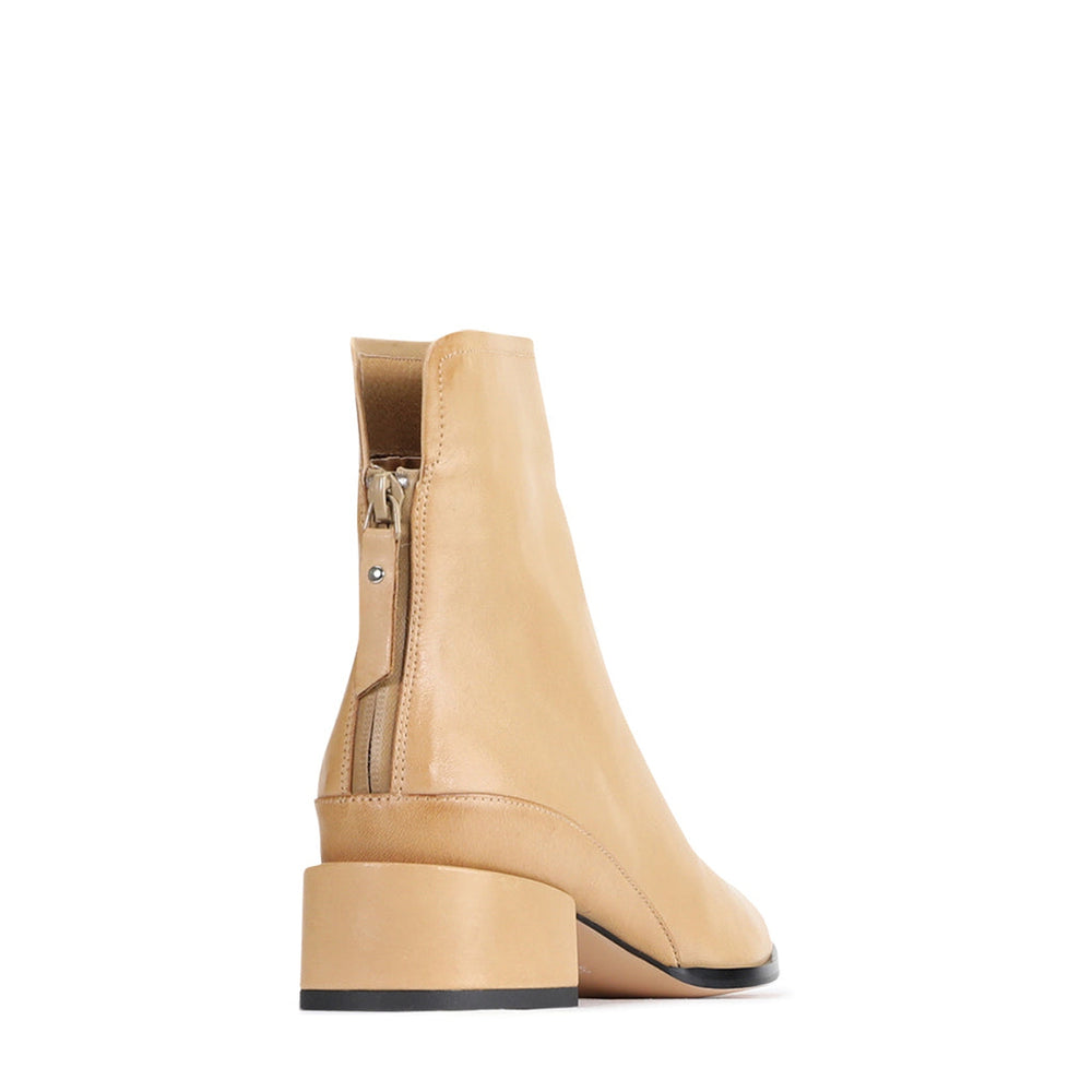 EOS Cast | Women Ankle Boots | Almond Toe Block Heel