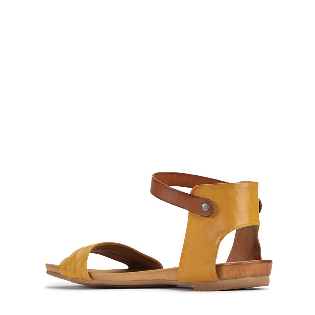 LARNI - EOS Footwear - Ankle Strap Sandals #color_Gold/brandy