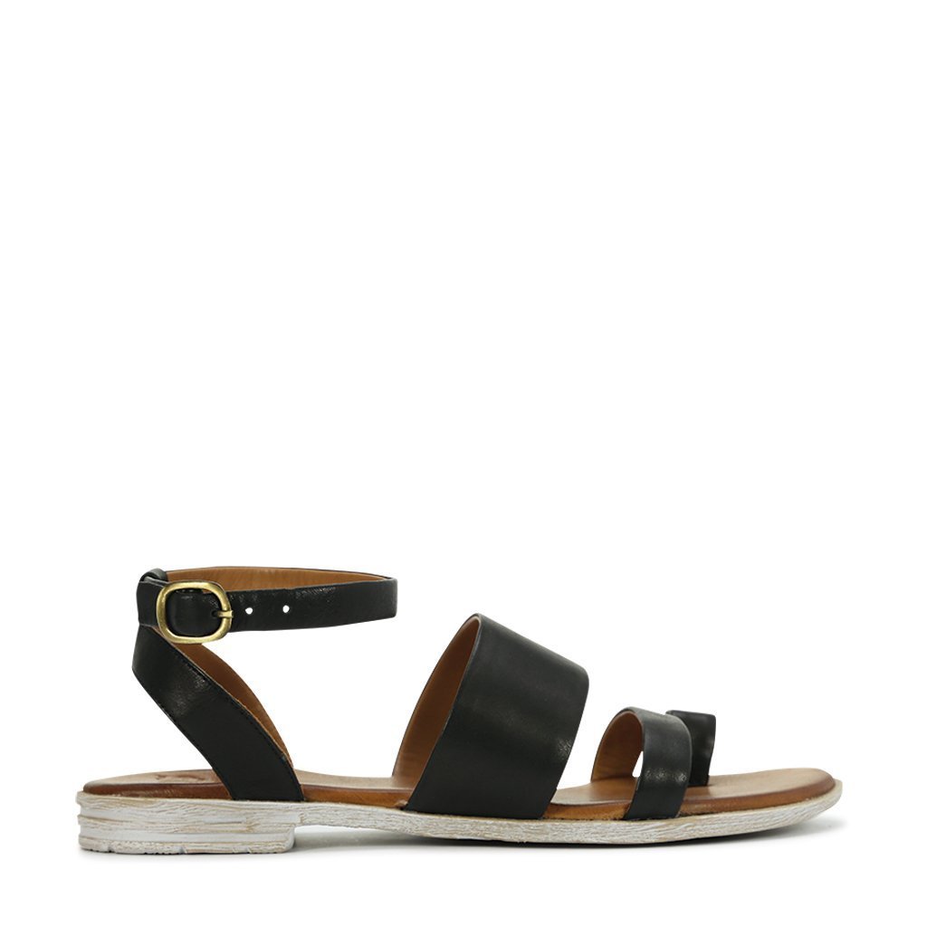 Loui Leather Ankle Strap Sandals #color_black